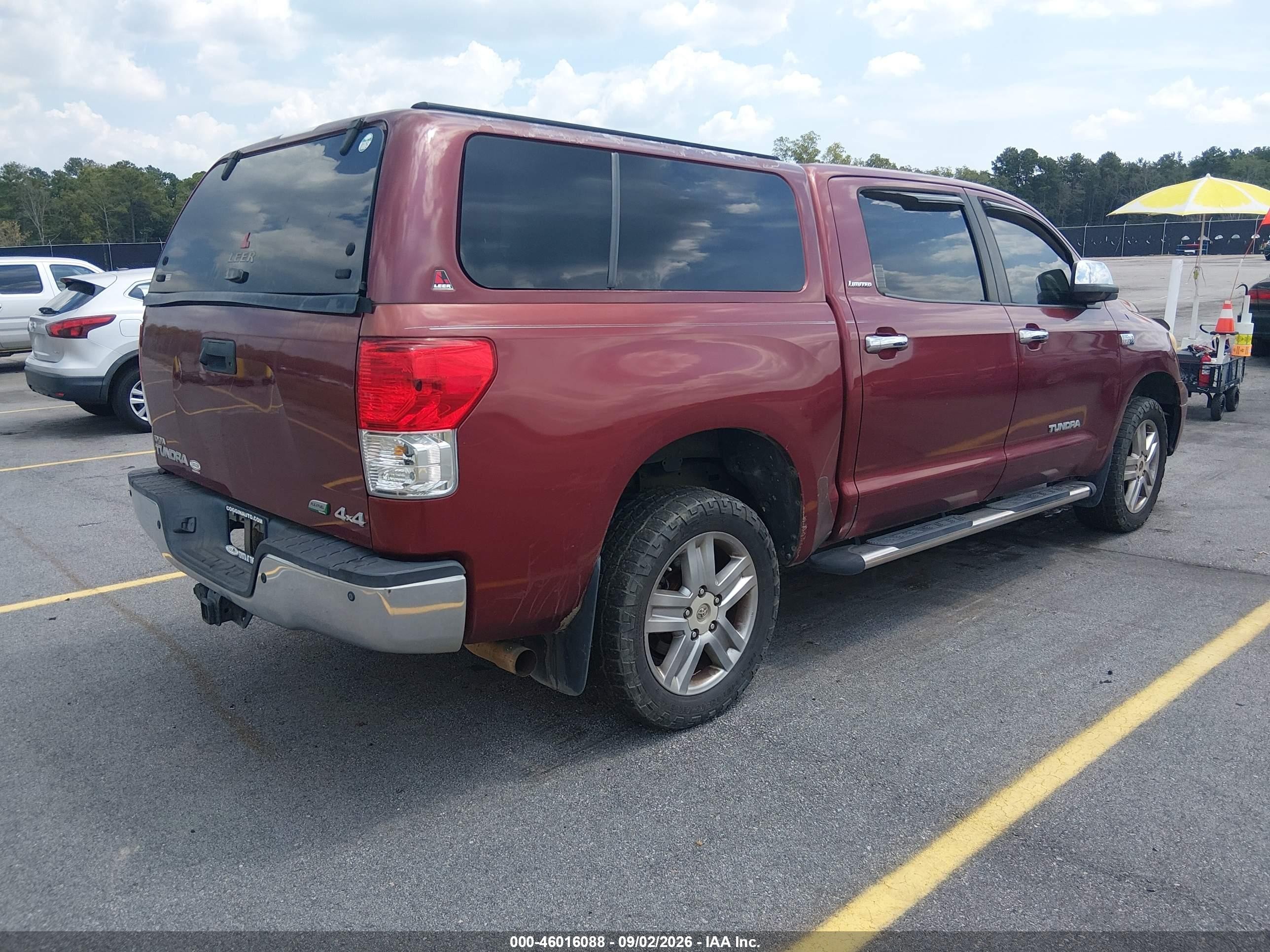 2010 Toyota Tundra Limited 5.7l V8 Red vin: 5TFHW5F16AX139234