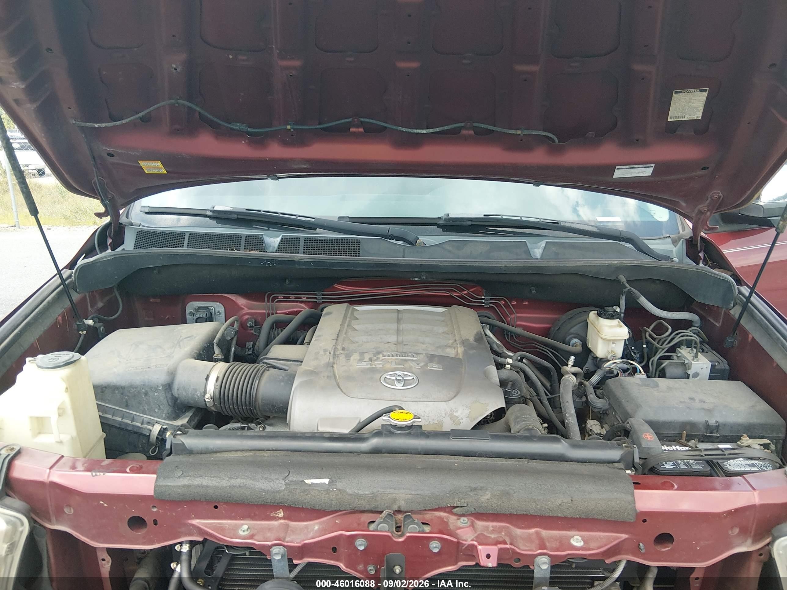2010 Toyota Tundra Limited 5.7l V8 Red vin: 5TFHW5F16AX139234