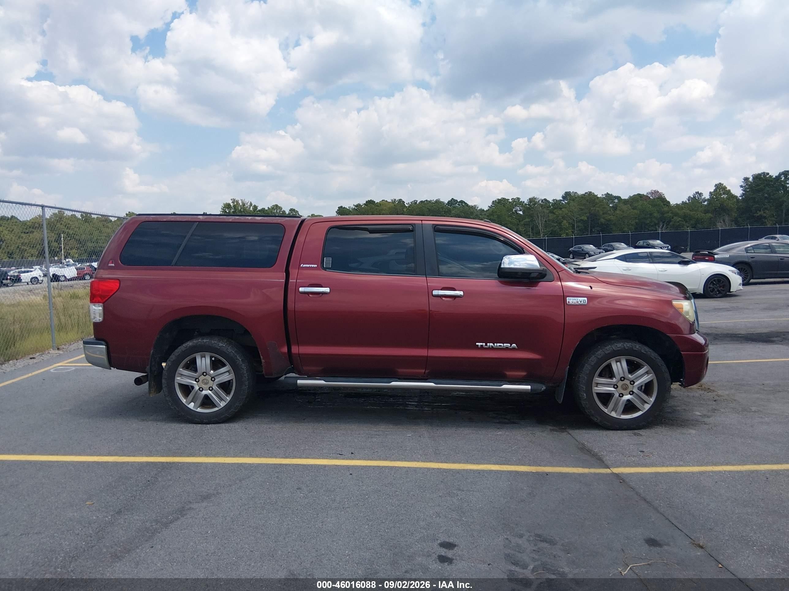 2010 Toyota Tundra Limited 5.7l V8 Red vin: 5TFHW5F16AX139234