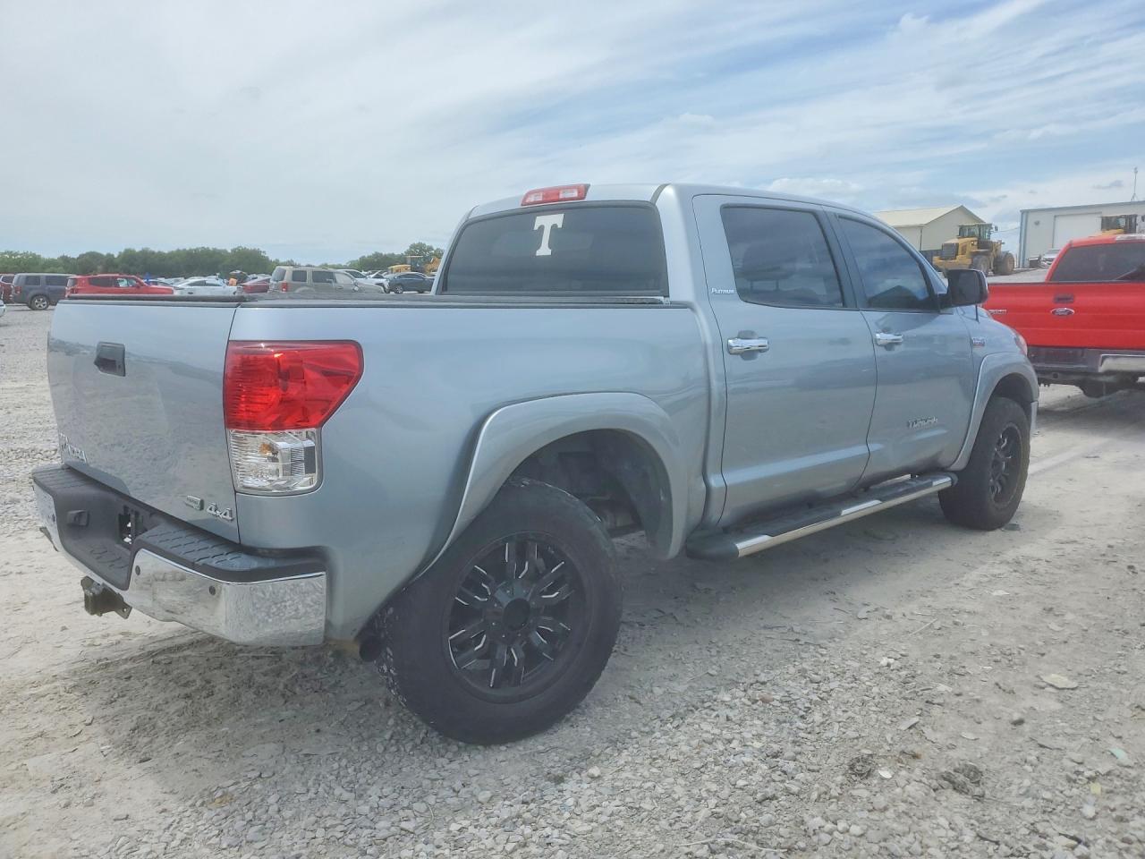 2010 Toyota Tundra Crewmax Limited Silver vin: 5TFHW5F16AX154042