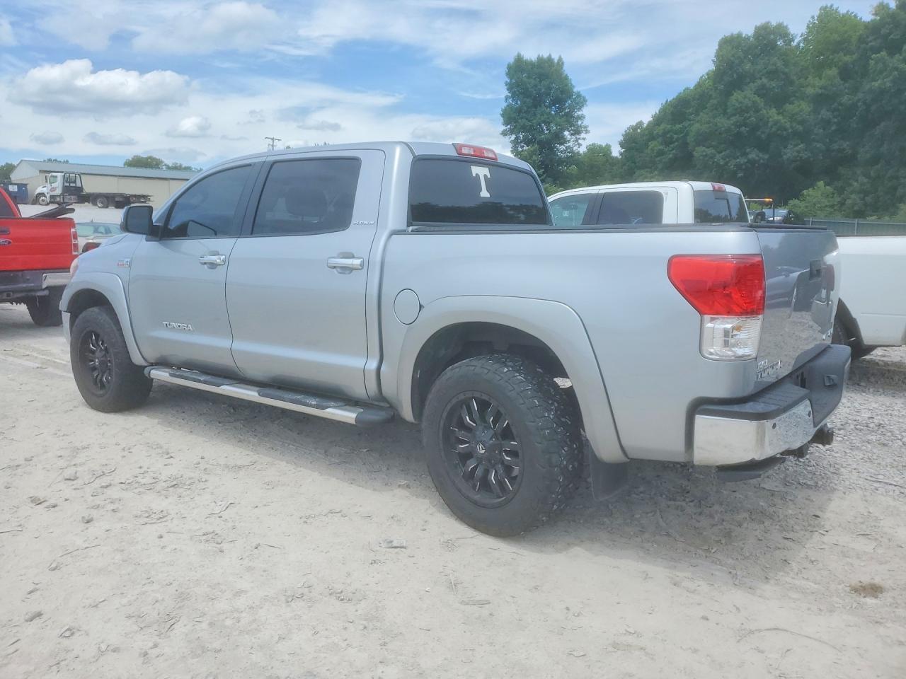 2010 Toyota Tundra Crewmax Limited Silver vin: 5TFHW5F16AX154042