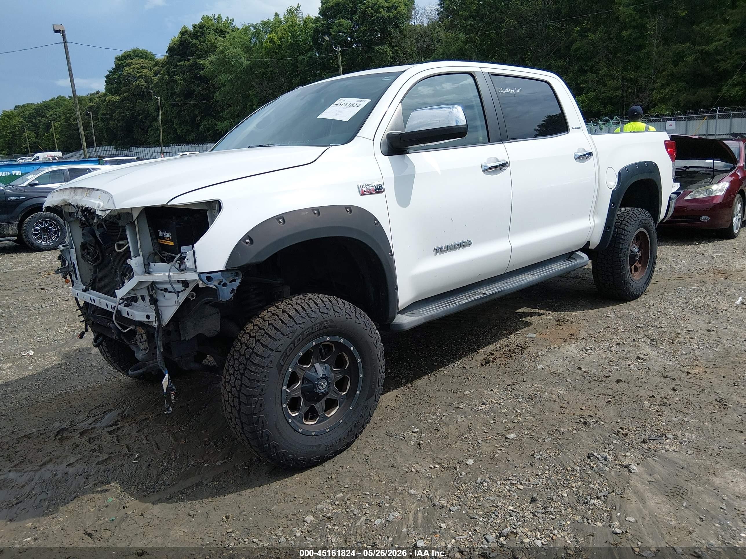 2013 Toyota Tundra Platinum 5.7l V8 White vin: 5TFHW5F16DX307832