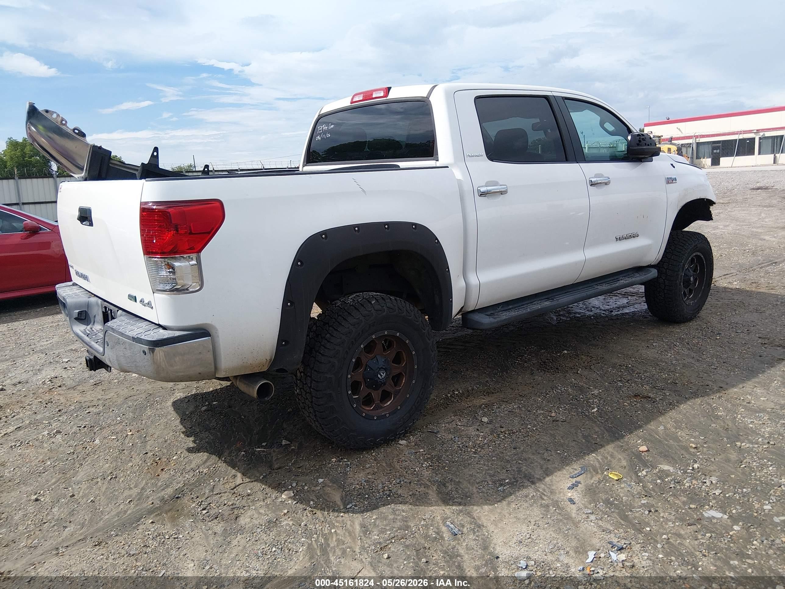 2013 Toyota Tundra Platinum 5.7l V8 White vin: 5TFHW5F16DX307832