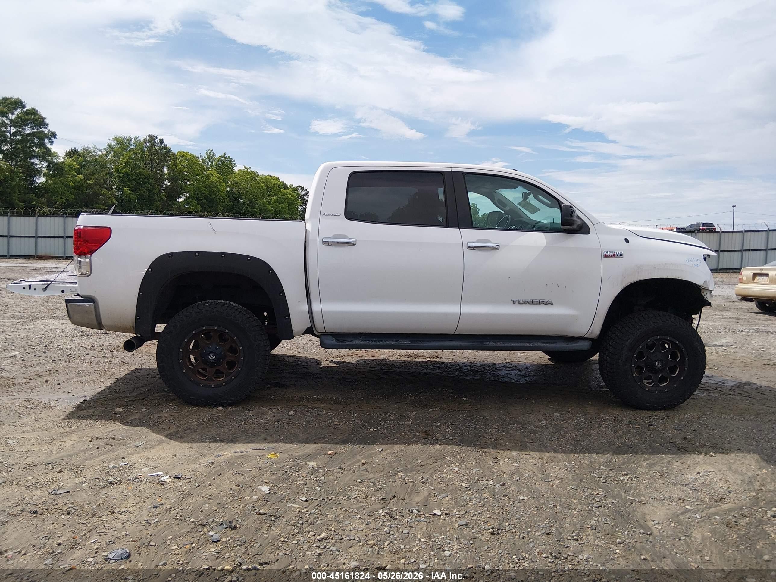 2013 Toyota Tundra Platinum 5.7l V8 White vin: 5TFHW5F16DX307832