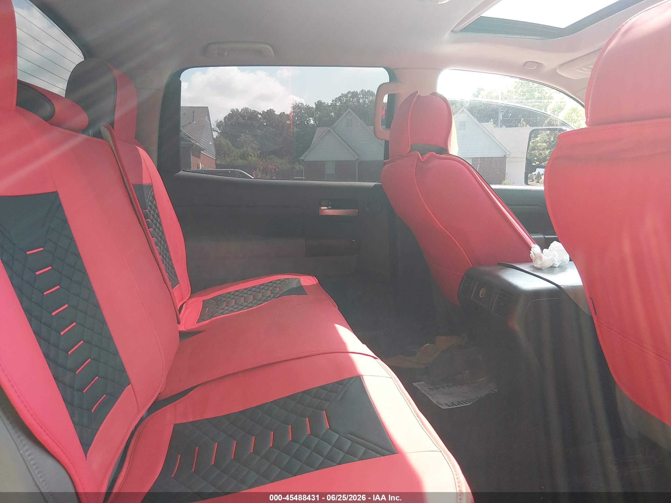2012 Toyota Tundra Limited 5.7l V8 Red vin: 5TFHW5F1XCX219851