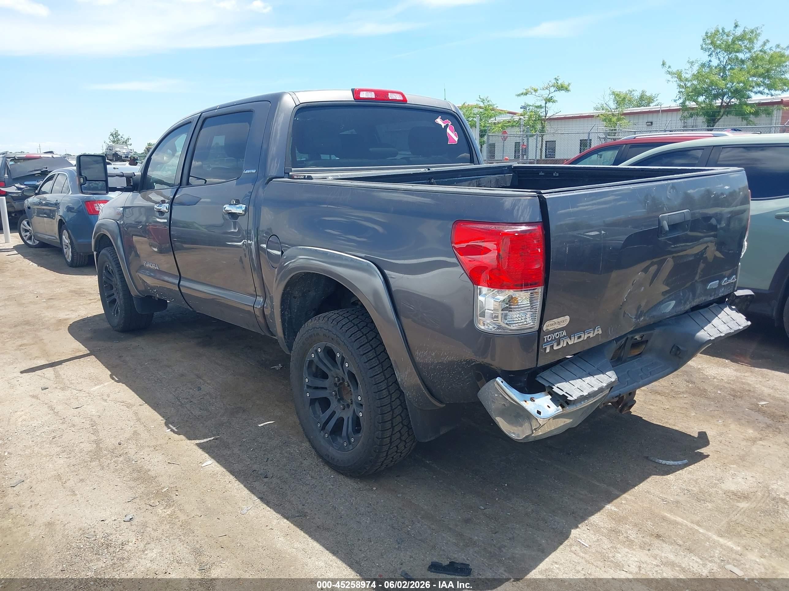 2012 Toyota Tundra Limited 5.7l V8 Gray vin: 5TFHW5F1XCX233149