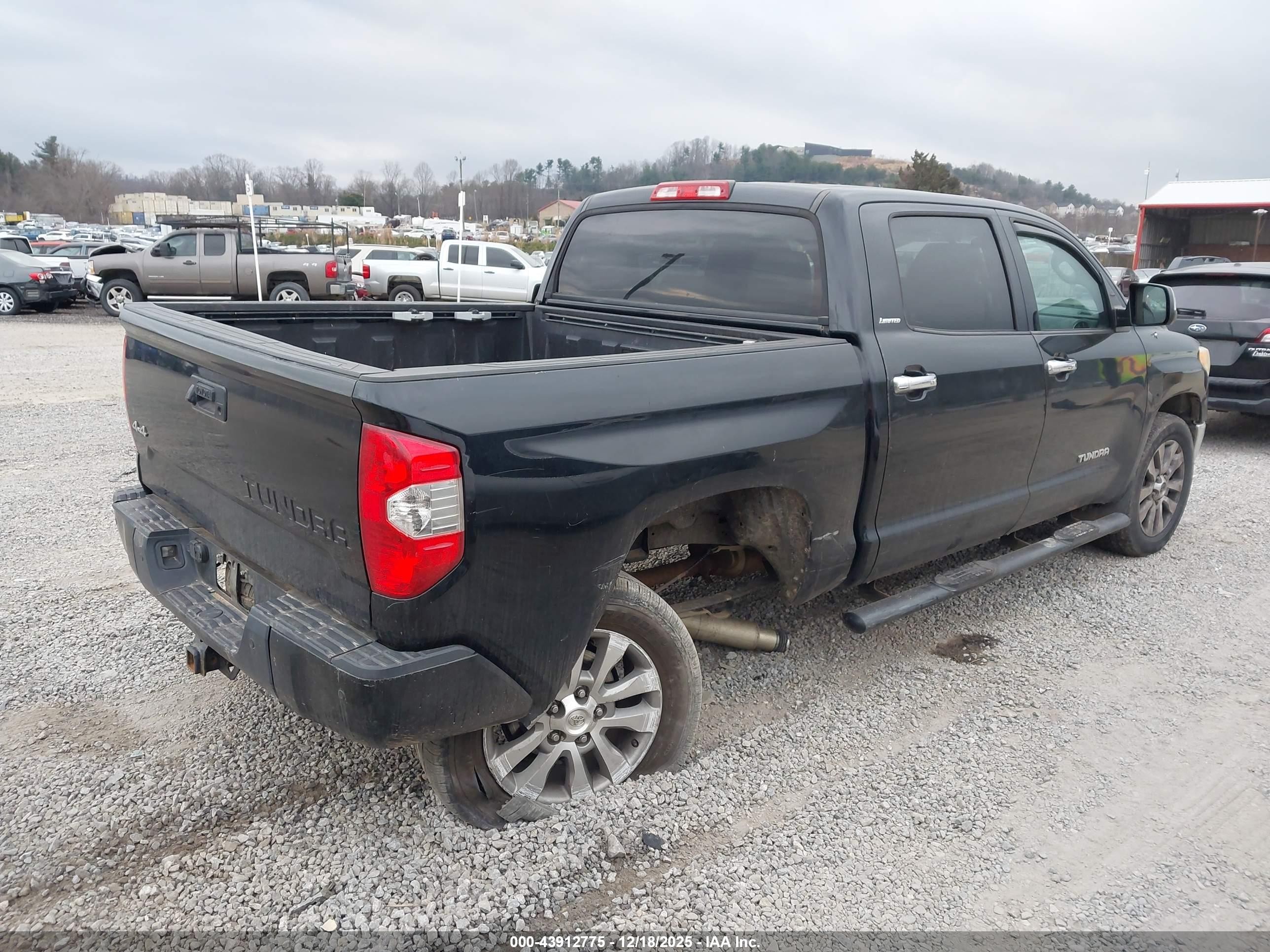 2014 Toyota Tundra Limited 5.7l V8 Black vin: 5TFHW5F1XEX336963