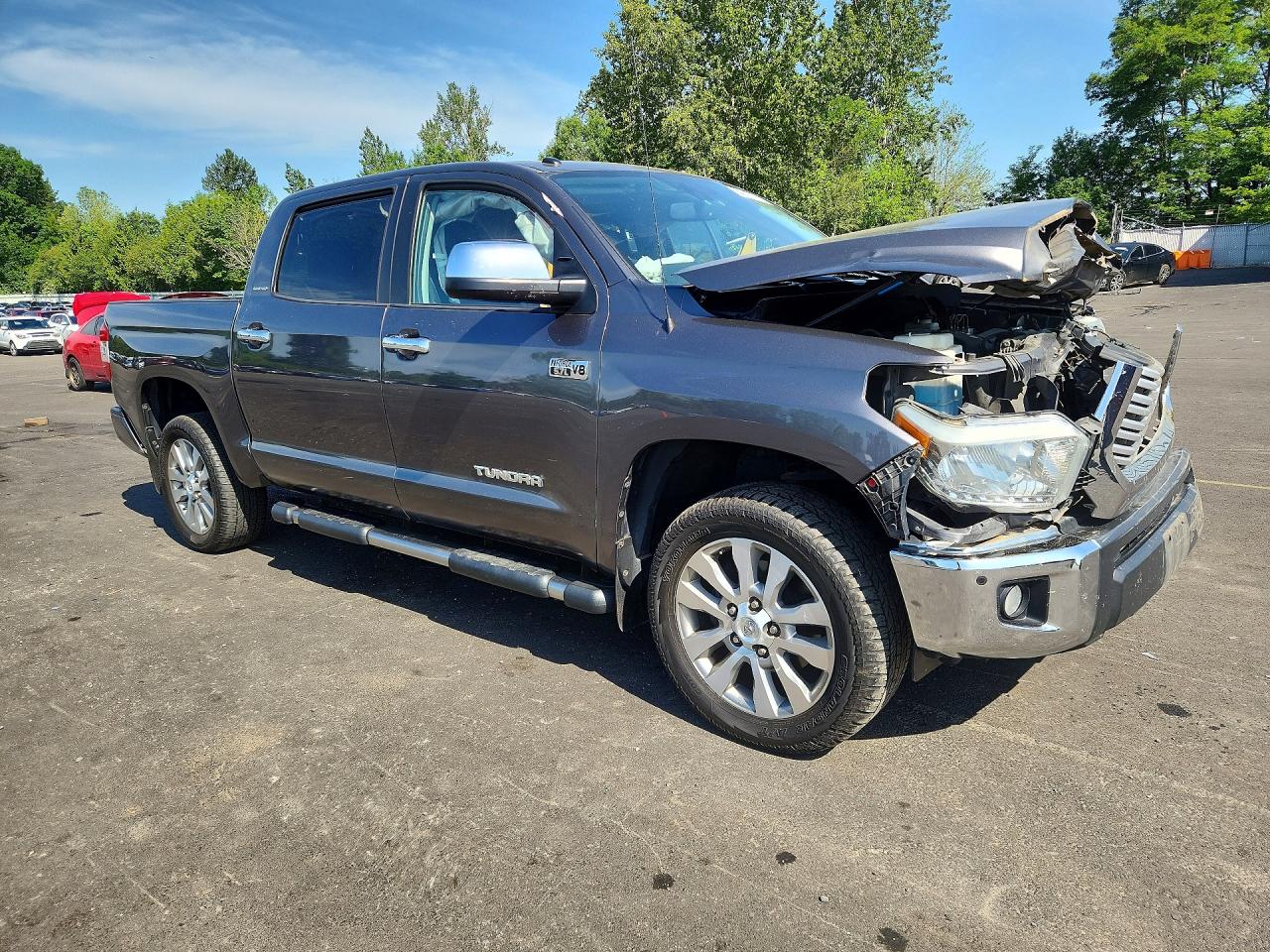 2014 Toyota Tundra Crewmax Limited Серый vin: 5TFHY5F10EX375703