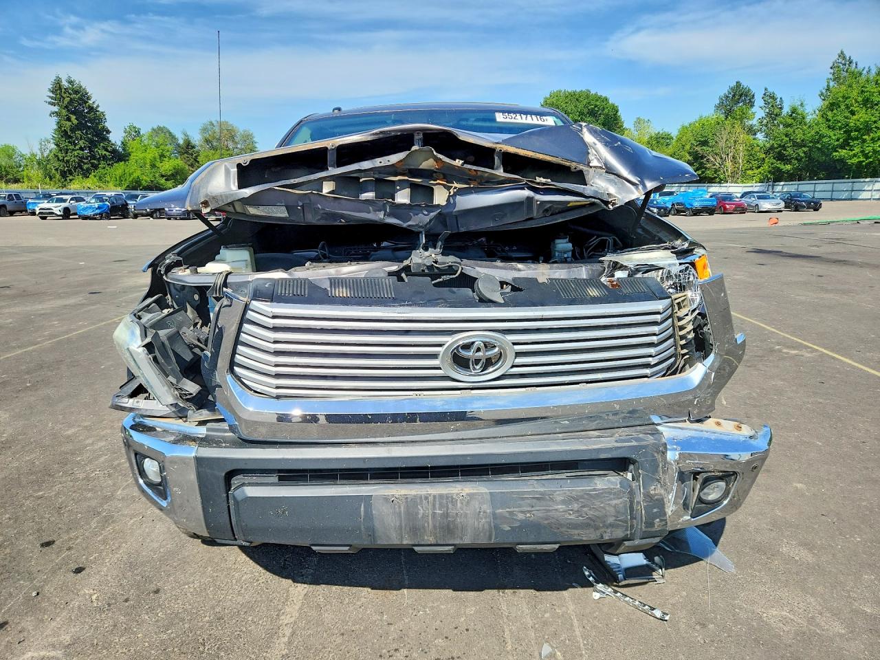 2014 Toyota Tundra Crewmax Limited Серый vin: 5TFHY5F10EX375703