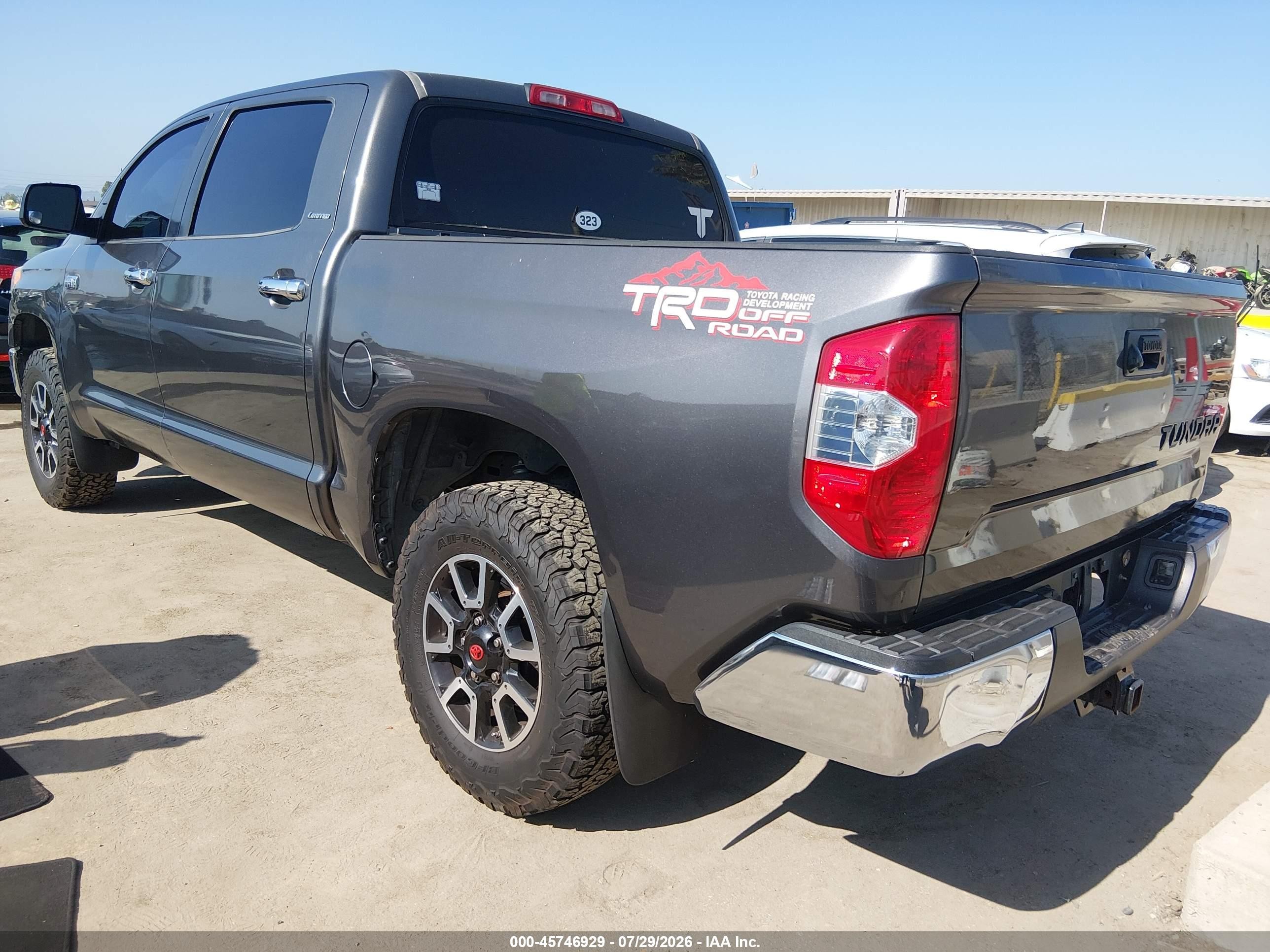 2014 Toyota Tundra Limited 5.7l V8 Серый vin: 5TFHY5F10EX406691