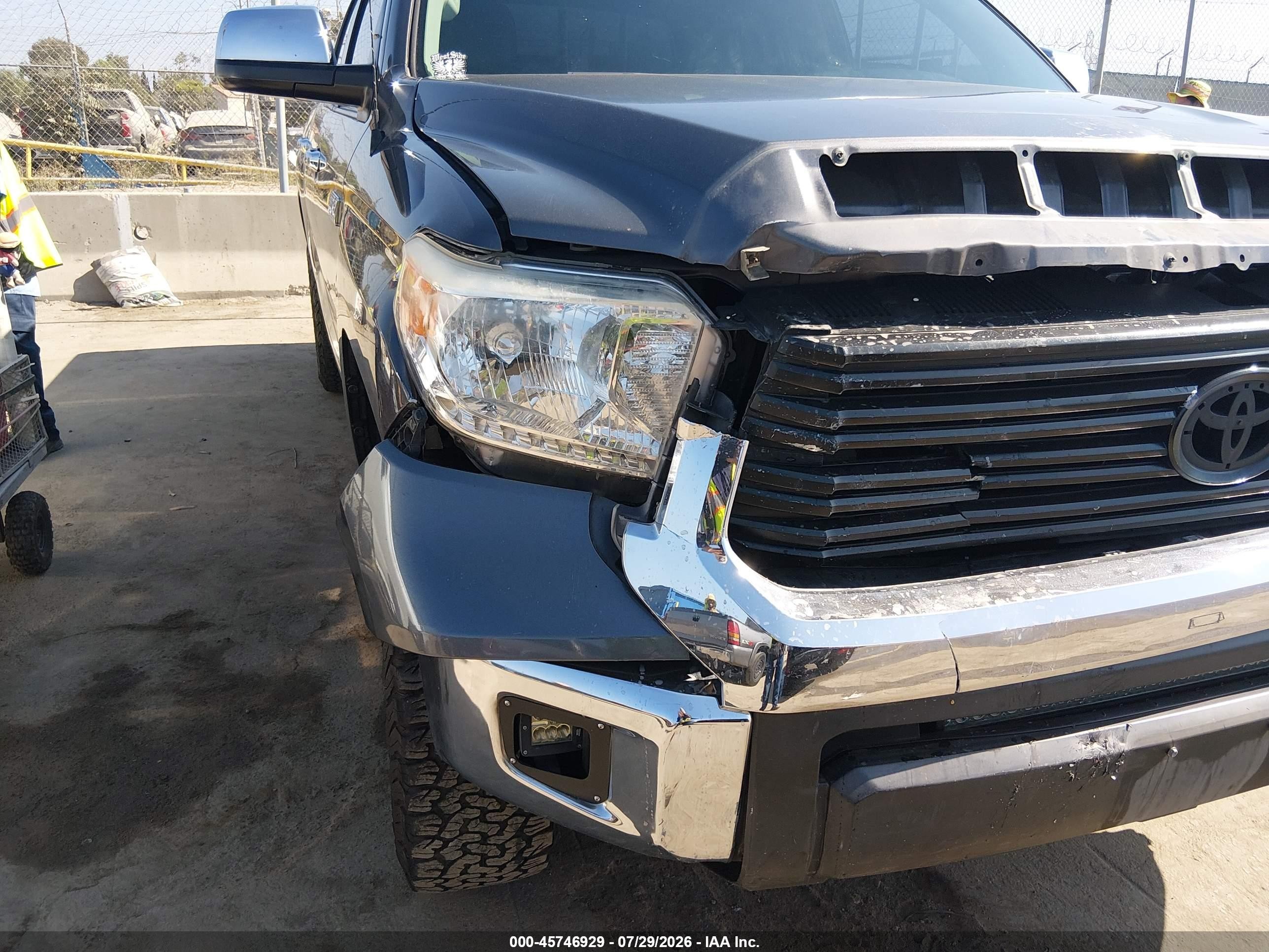 2014 Toyota Tundra Limited 5.7l V8 Серый vin: 5TFHY5F10EX406691