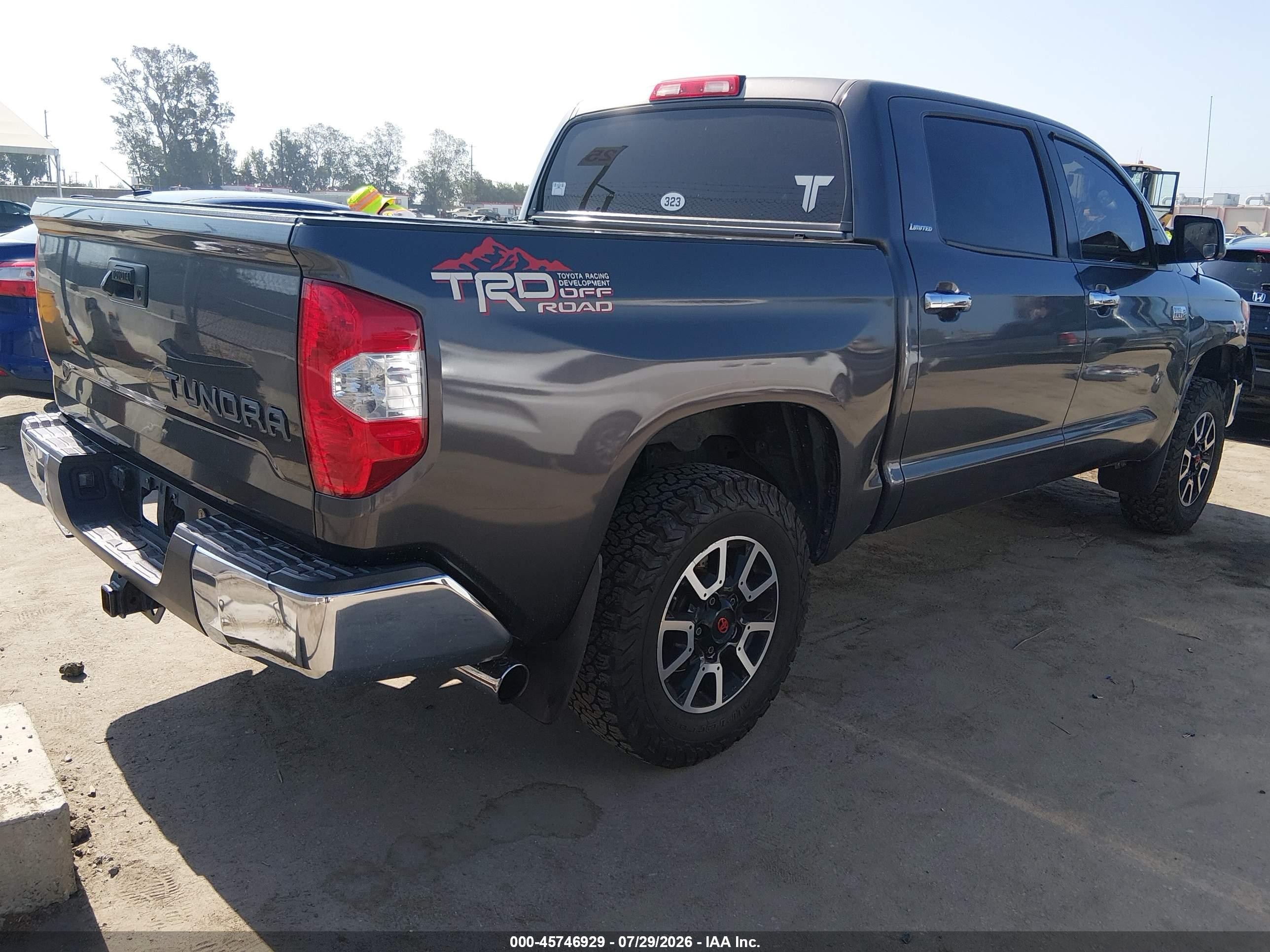 2014 Toyota Tundra Limited 5.7l V8 Серый vin: 5TFHY5F10EX406691
