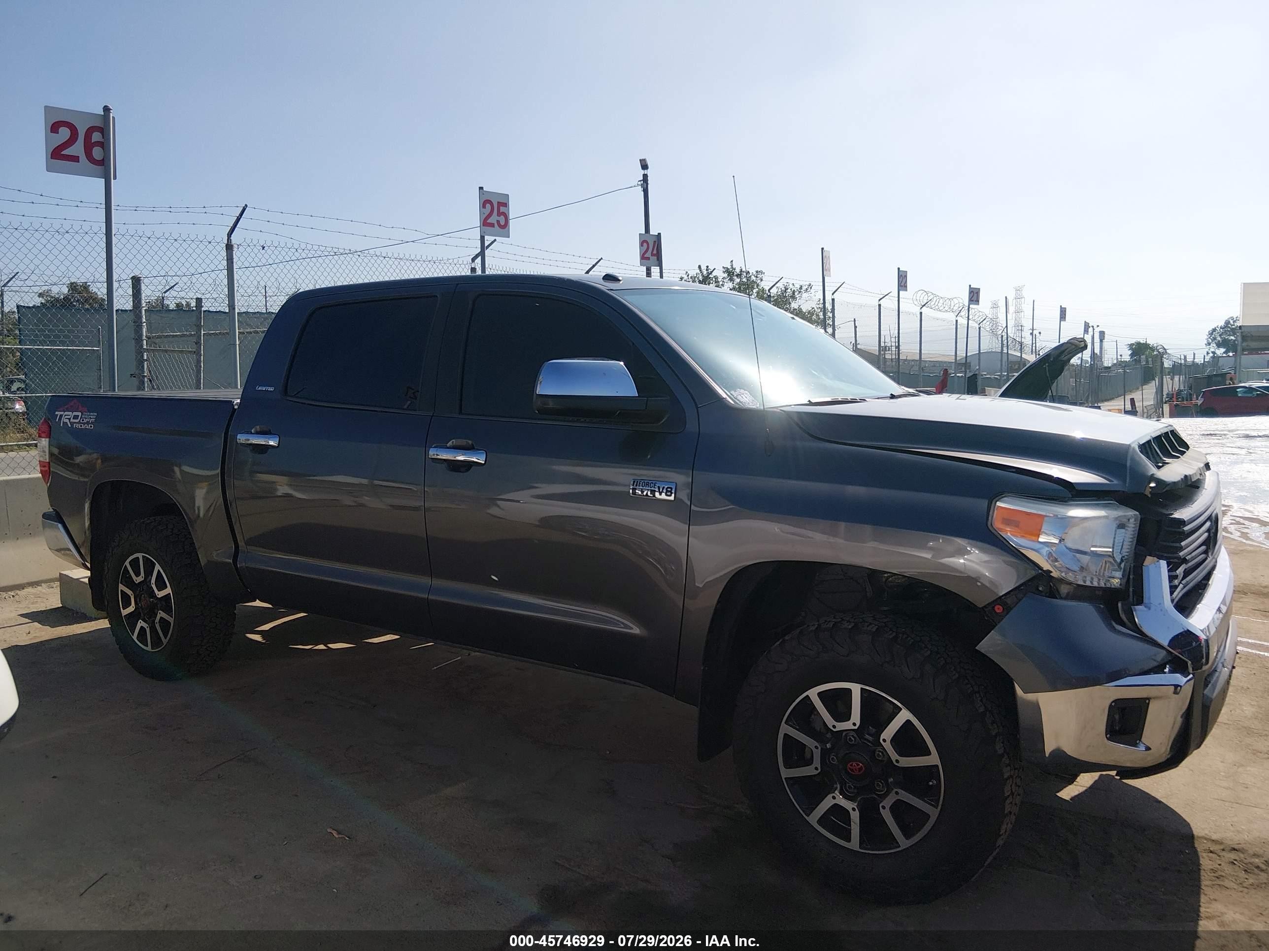 2014 Toyota Tundra Limited 5.7l V8 Серый vin: 5TFHY5F10EX406691
