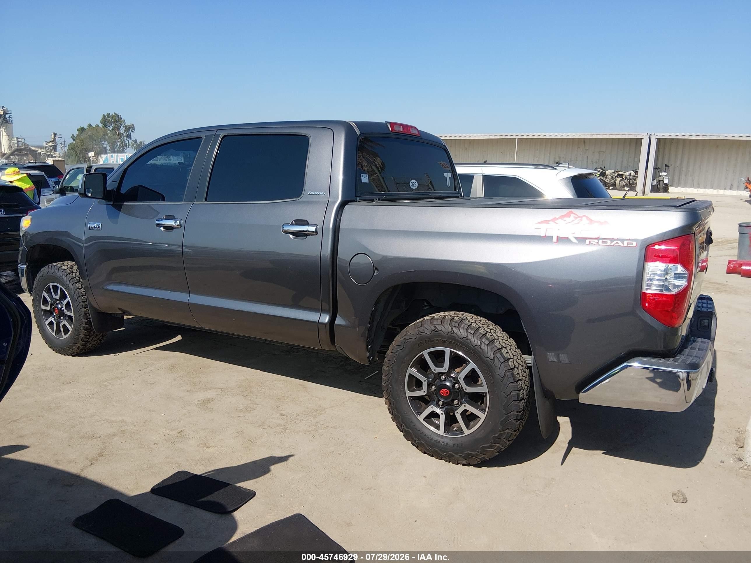 2014 Toyota Tundra Limited 5.7l V8 Серый vin: 5TFHY5F10EX406691