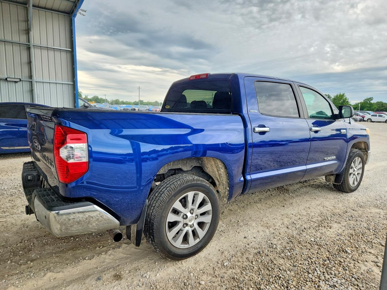 2014 Toyota Tundra Crewmax Limited Blue vin: 5TFHY5F10EX407033