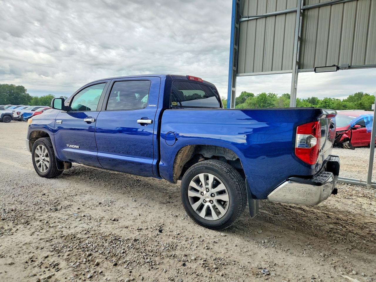 2014 Toyota Tundra Crewmax Limited Blue vin: 5TFHY5F10EX407033