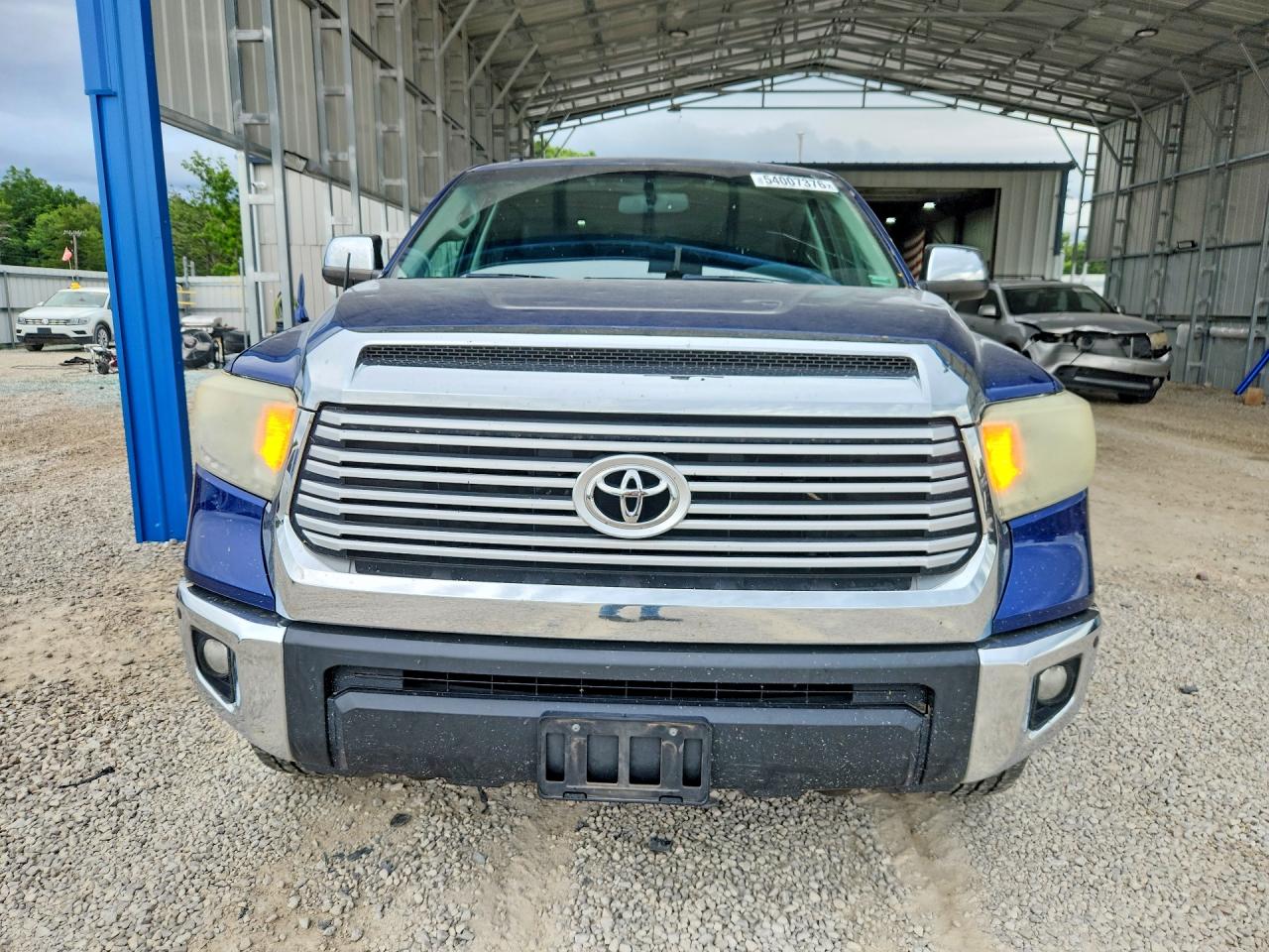 2014 Toyota Tundra Crewmax Limited Blue vin: 5TFHY5F10EX407033