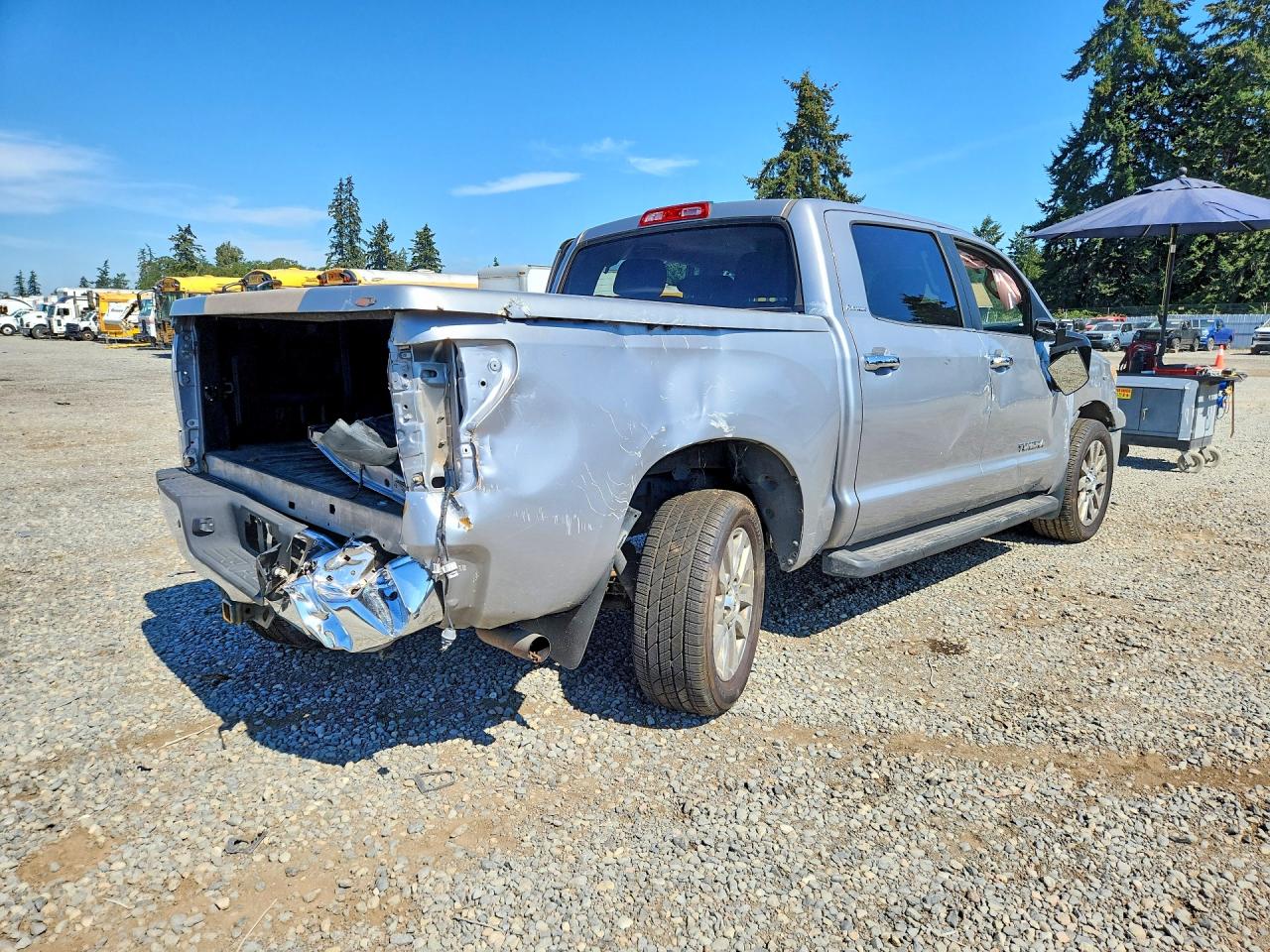 2012 Toyota Tundra Crewmax Limited Silver vin: 5TFHY5F11CX256670