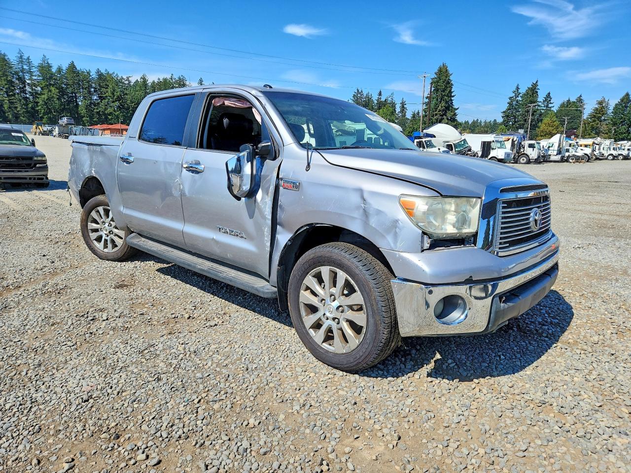 2012 Toyota Tundra Crewmax Limited Silver vin: 5TFHY5F11CX256670