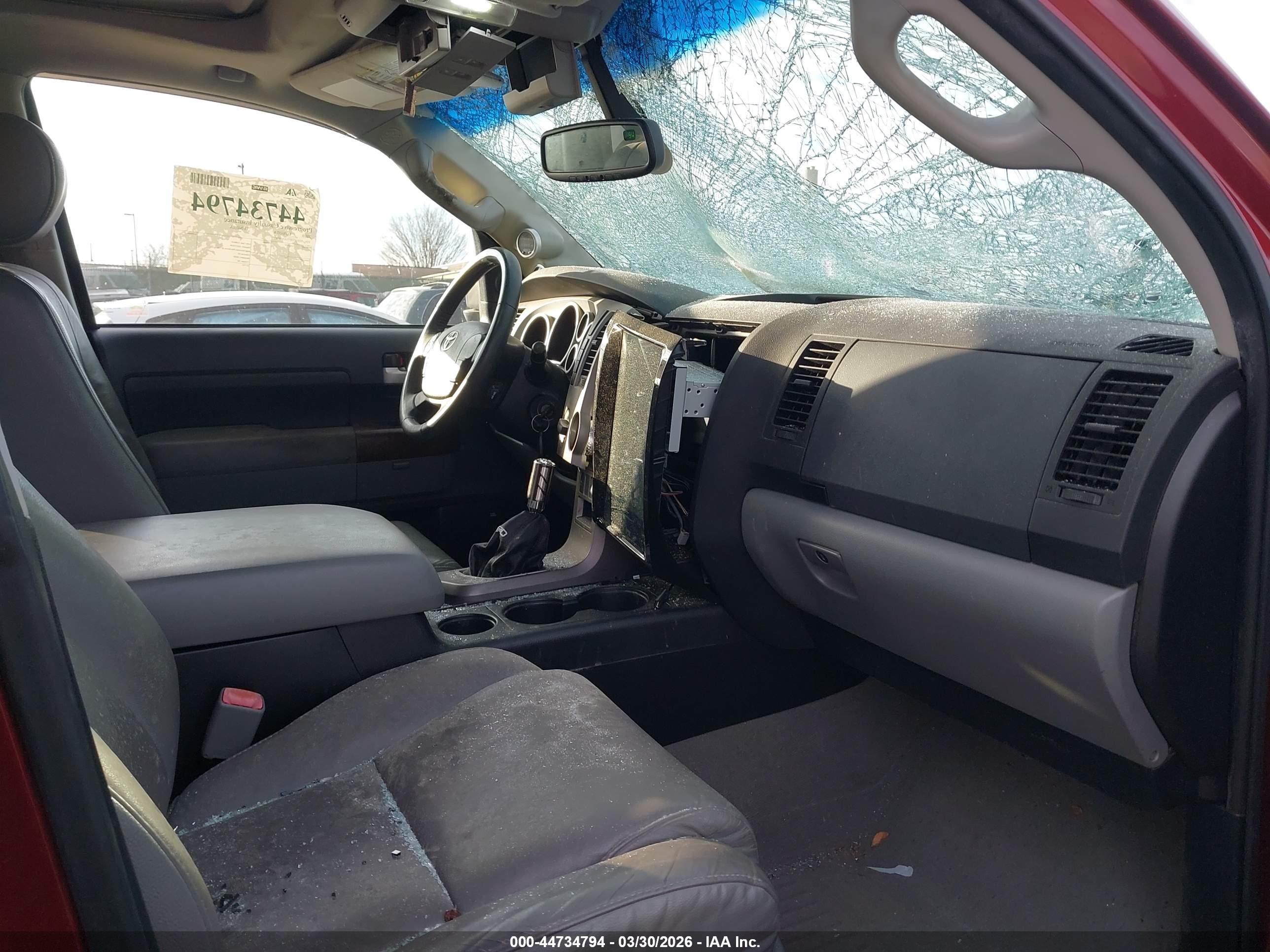 2010 Toyota Tundra Limited 5.7l V8 Burgundy vin: 5TFHY5F13AX097437