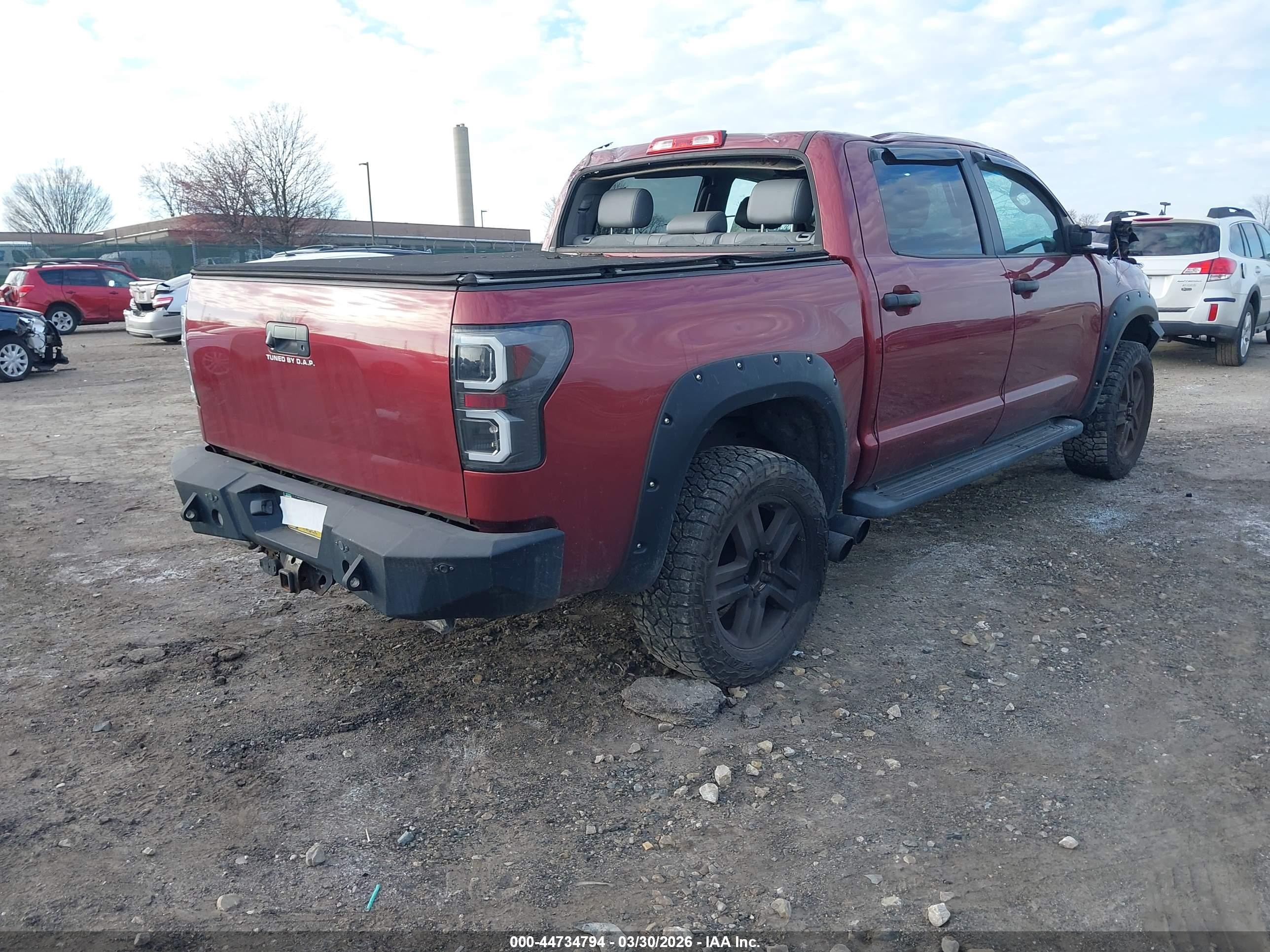2010 Toyota Tundra Limited 5.7l V8 Burgundy vin: 5TFHY5F13AX097437