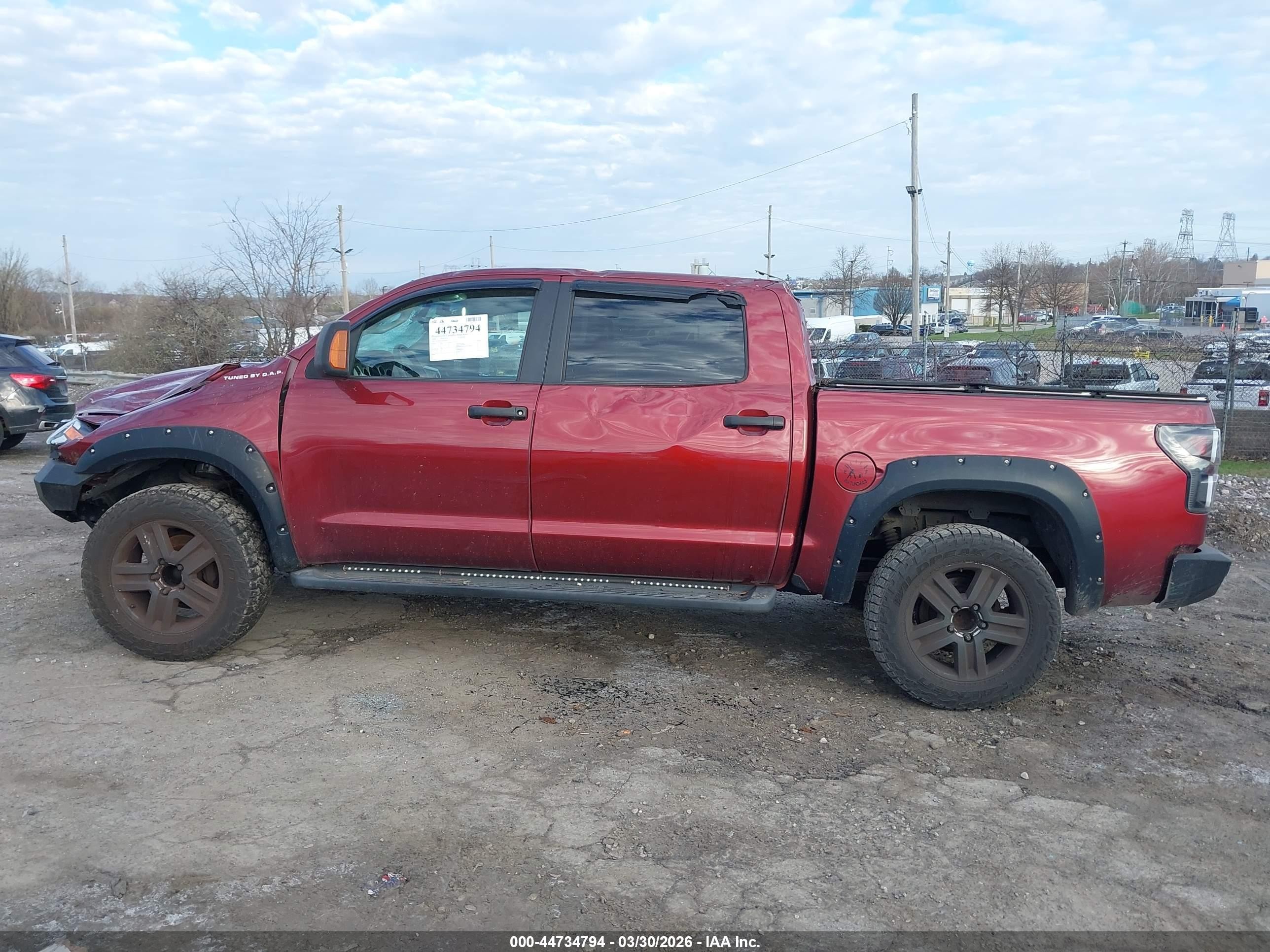 2010 Toyota Tundra Limited 5.7l V8 Burgundy vin: 5TFHY5F13AX097437
