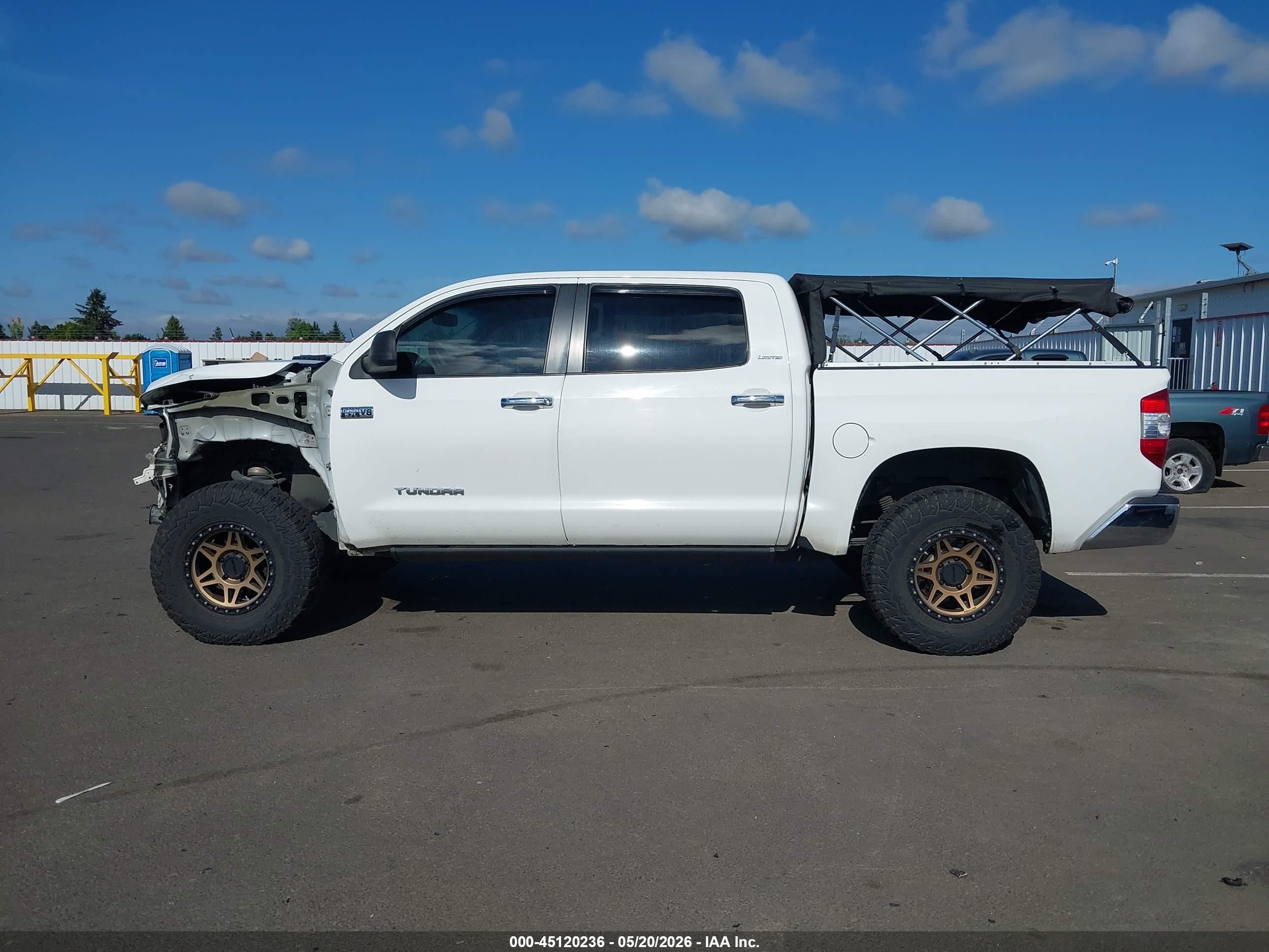 2014 Toyota Tundra Limited 5.7l V8 White vin: 5TFHY5F13EX343084