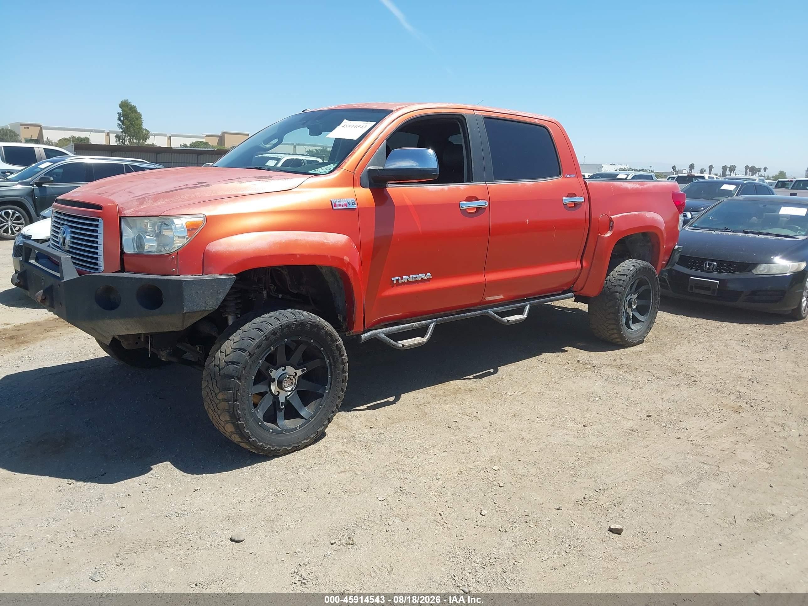 2012 Toyota Tundra Limited 5.7l V8 Orange vin: 5TFHY5F14CX238731