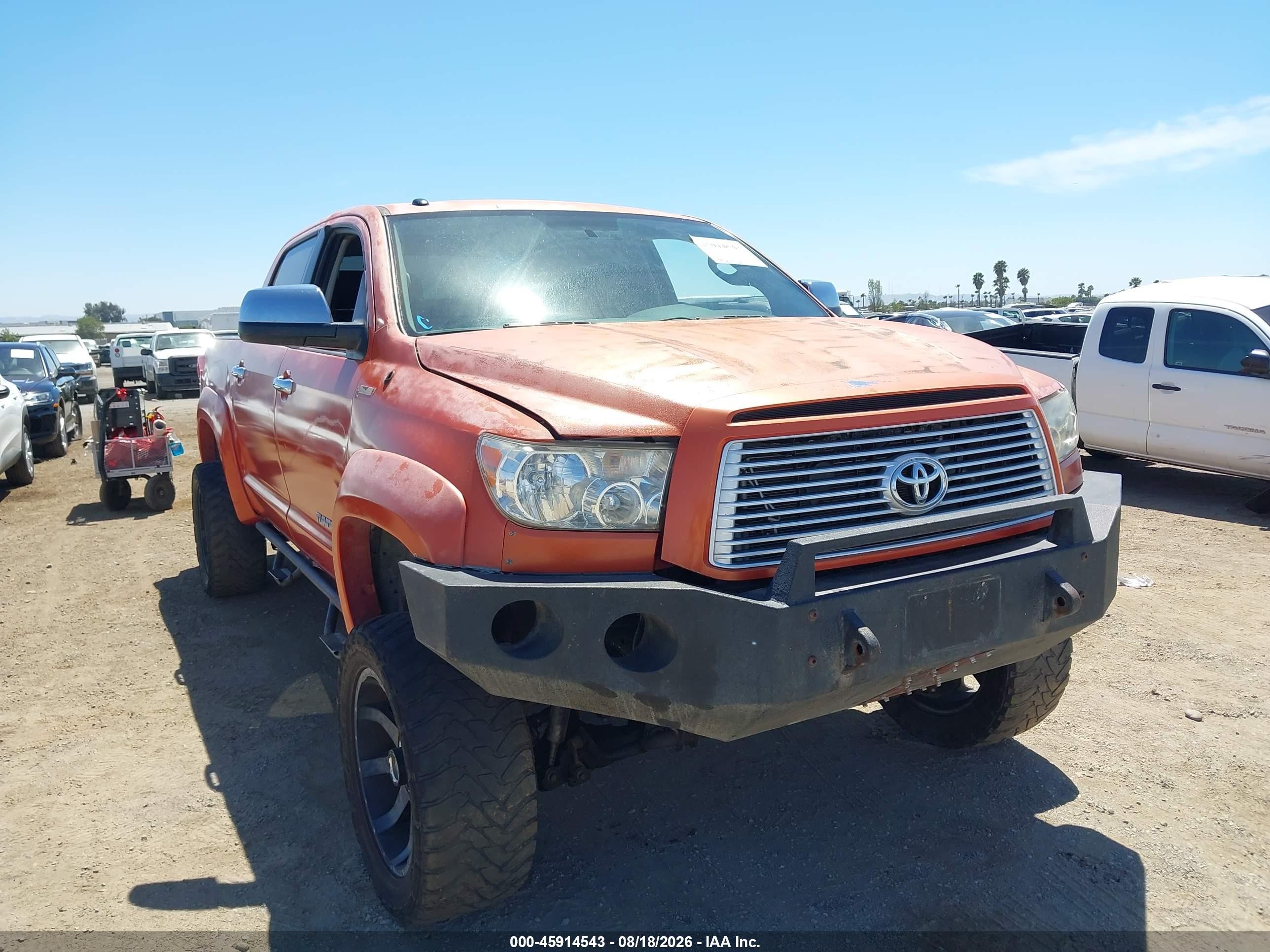 2012 Toyota Tundra Limited 5.7l V8 Orange vin: 5TFHY5F14CX238731