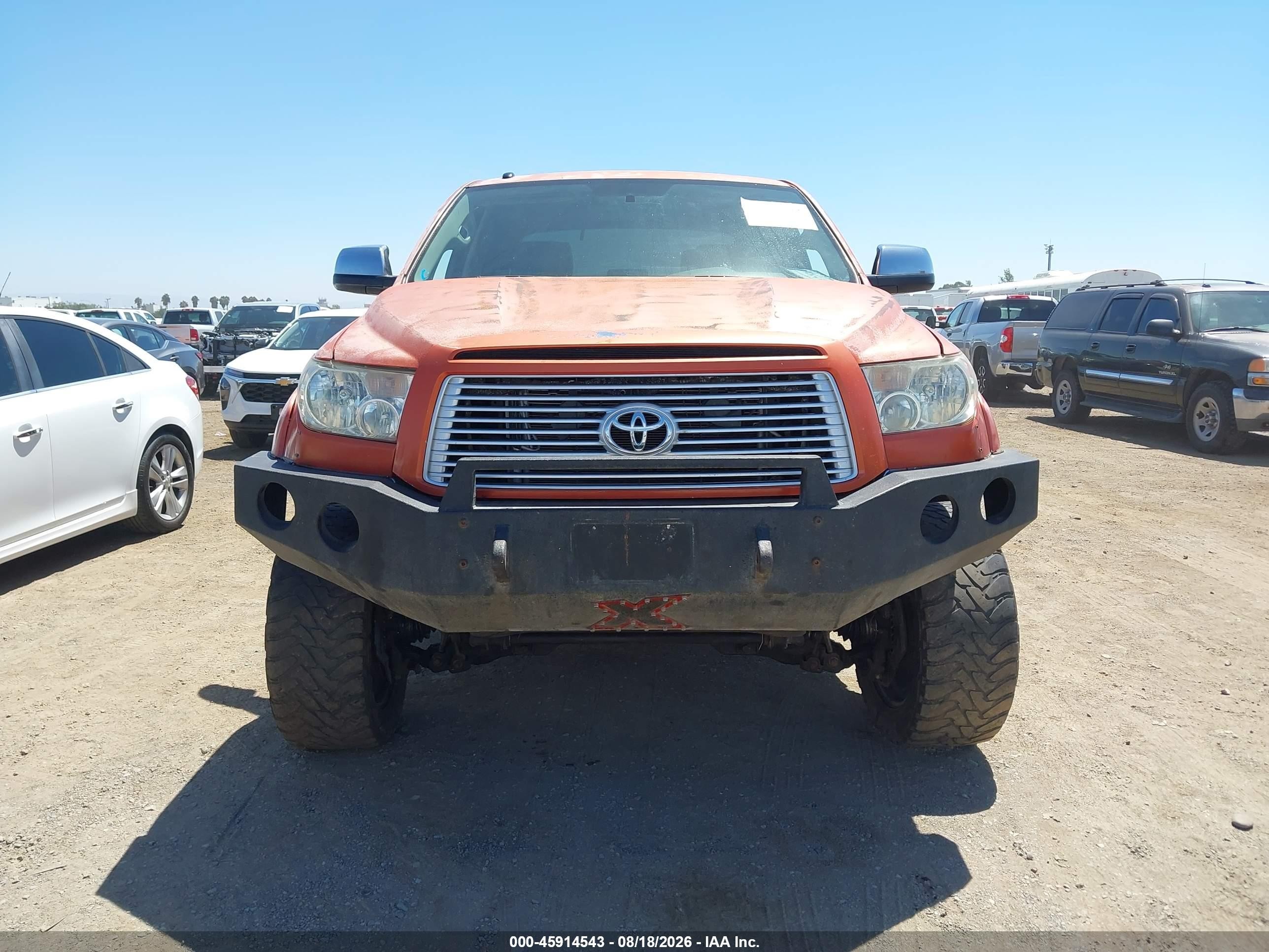 2012 Toyota Tundra Limited 5.7l V8 Orange vin: 5TFHY5F14CX238731
