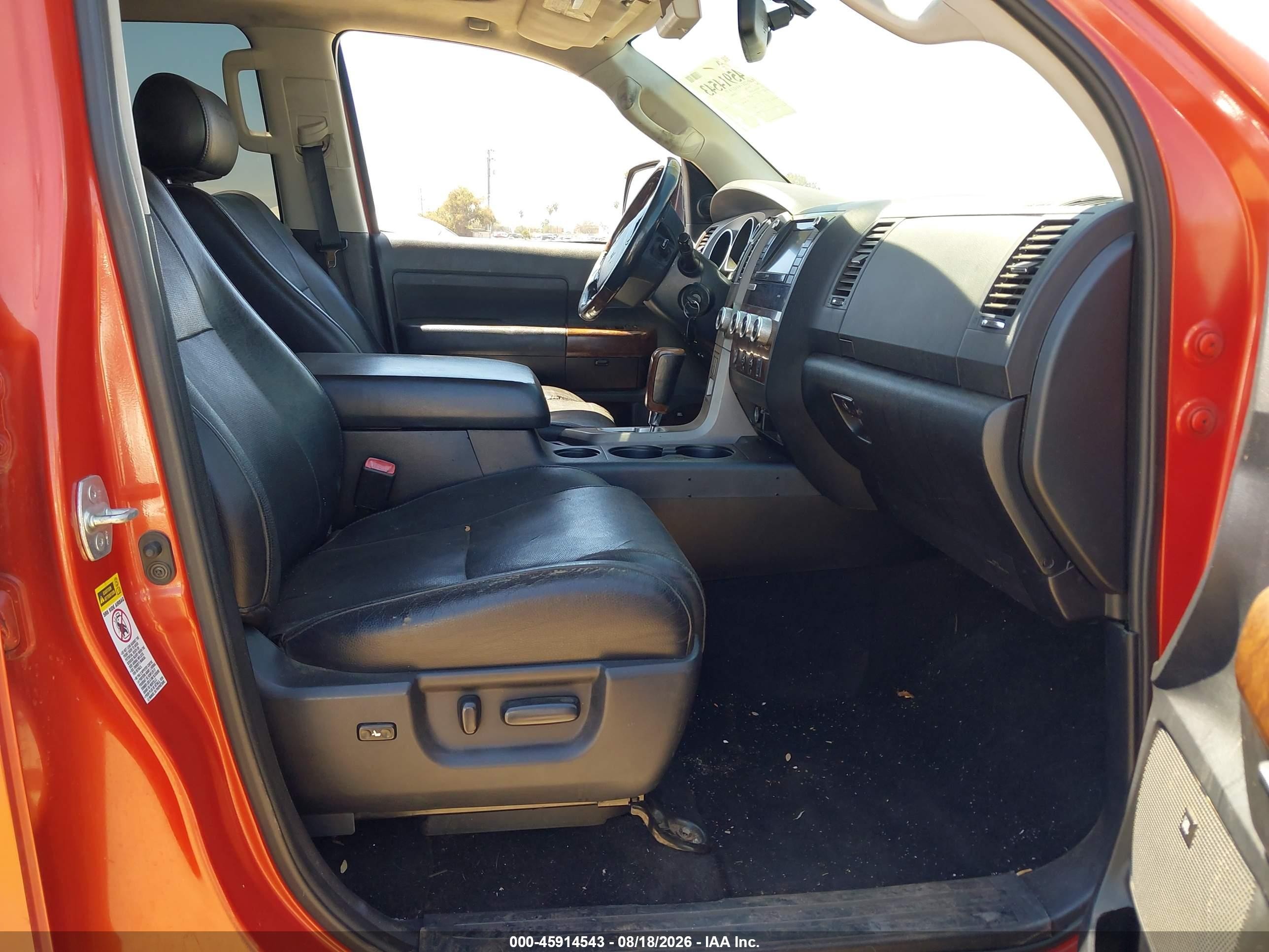 2012 Toyota Tundra Limited 5.7l V8 Orange vin: 5TFHY5F14CX238731