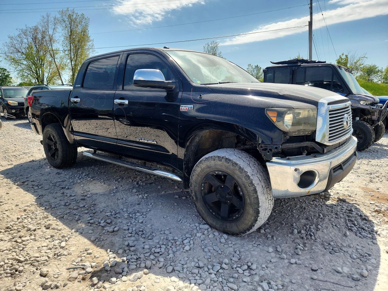 2010 Toyota Tundra Crewmax Limited Black vin: 5TFHY5F15AX121673