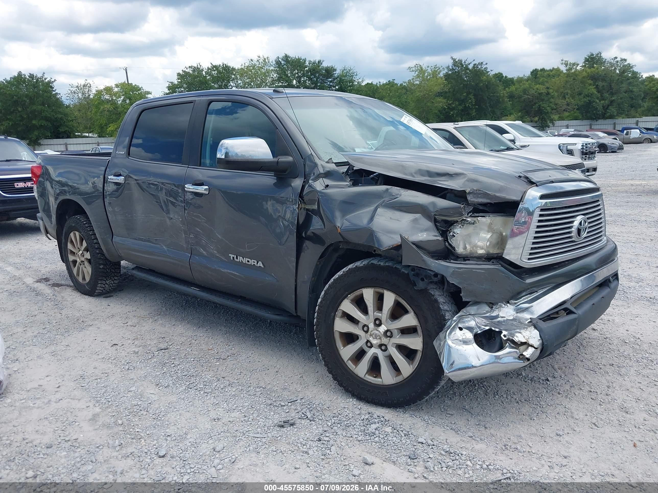 2013 Toyota Tundra Platinum 5.7l V8 Gray vin: 5TFHY5F15DX285350