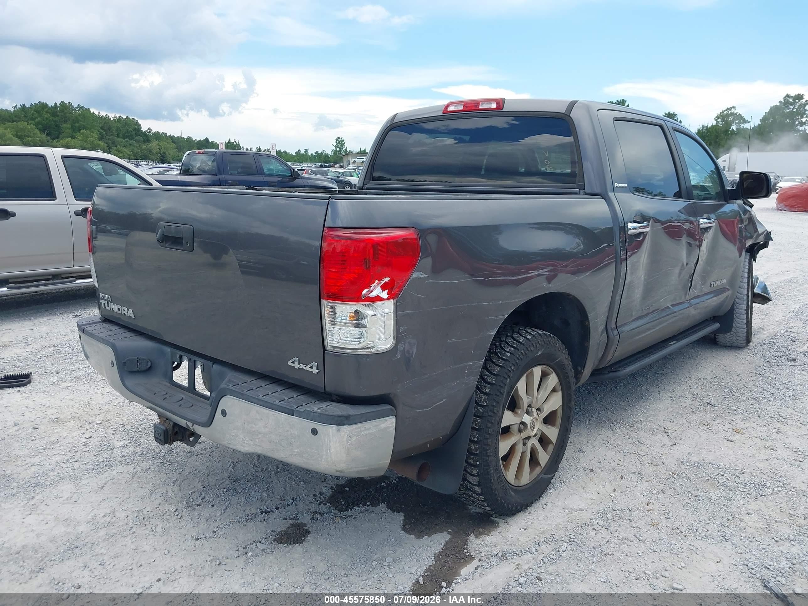 2013 Toyota Tundra Platinum 5.7l V8 Gray vin: 5TFHY5F15DX285350