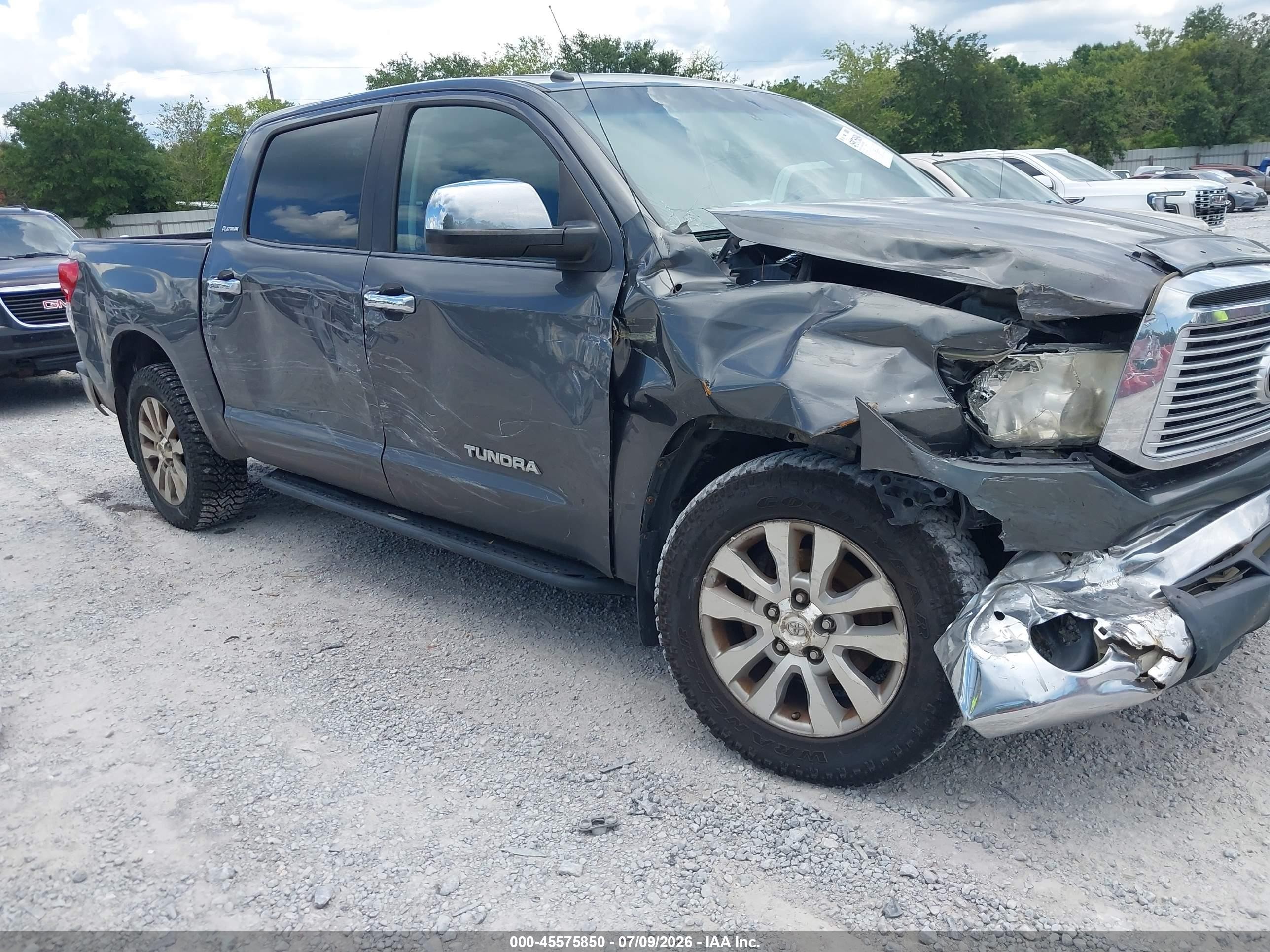 2013 Toyota Tundra Platinum 5.7l V8 Gray vin: 5TFHY5F15DX285350
