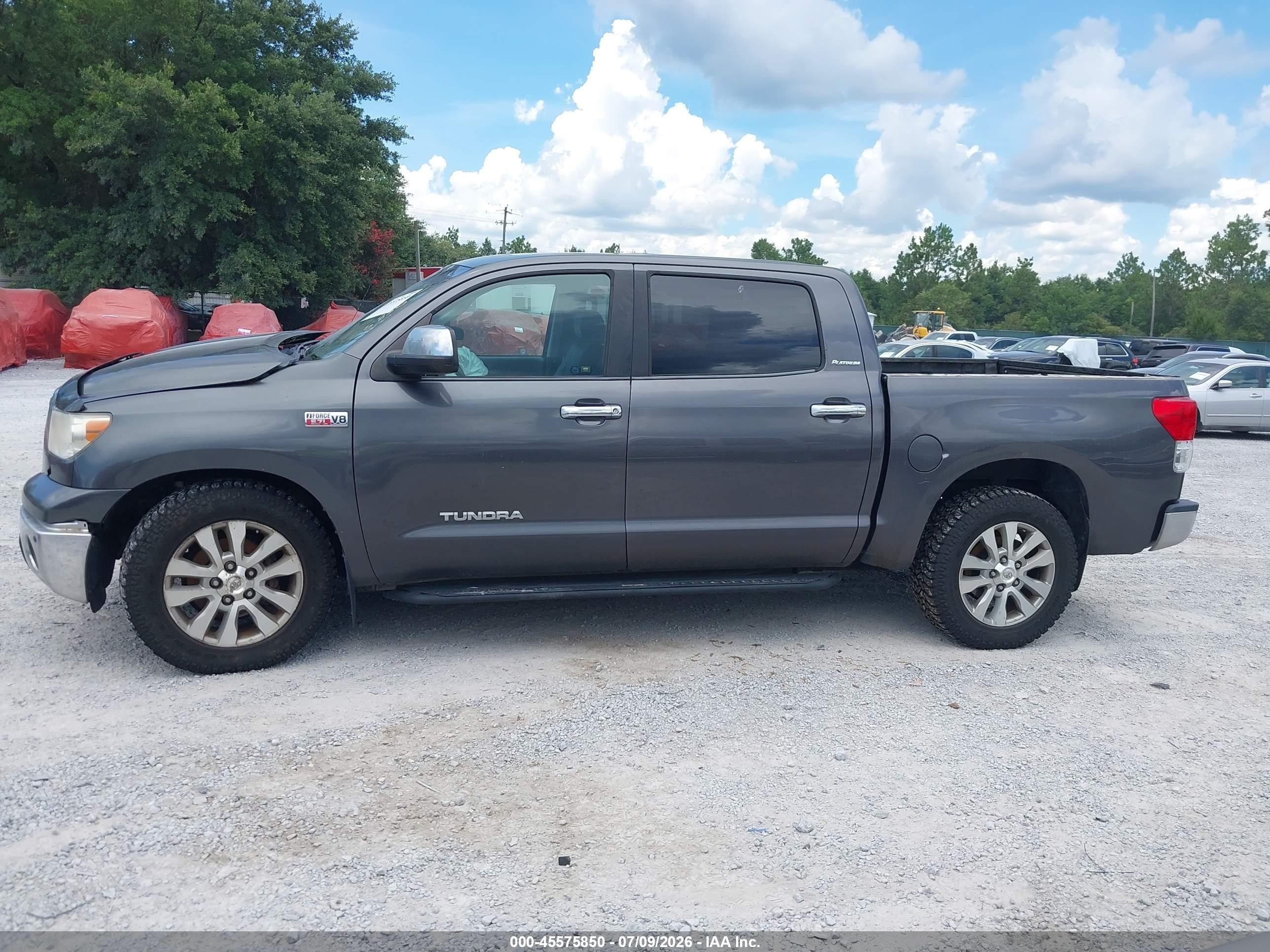 2013 Toyota Tundra Platinum 5.7l V8 Gray vin: 5TFHY5F15DX285350