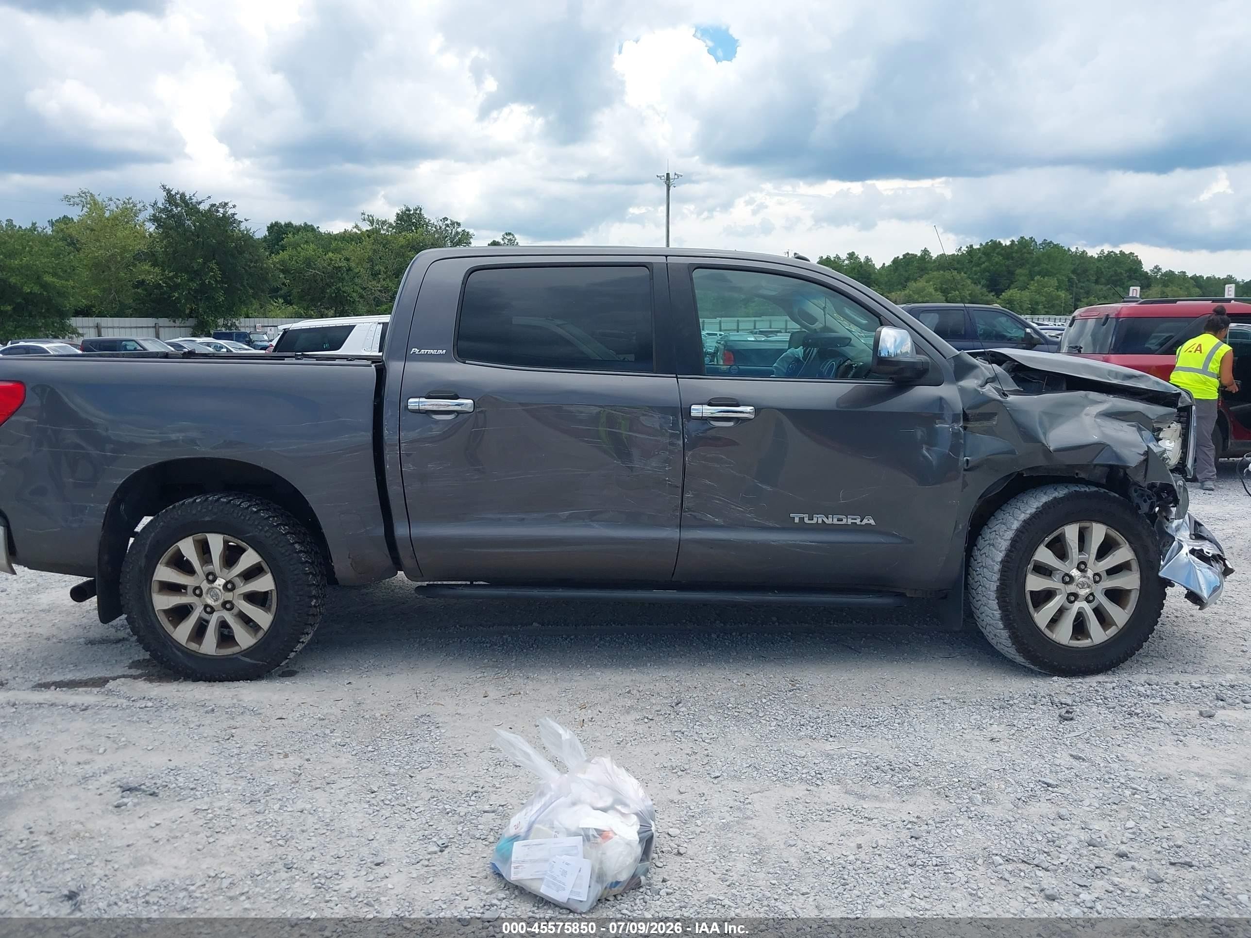2013 Toyota Tundra Platinum 5.7l V8 Gray vin: 5TFHY5F15DX285350