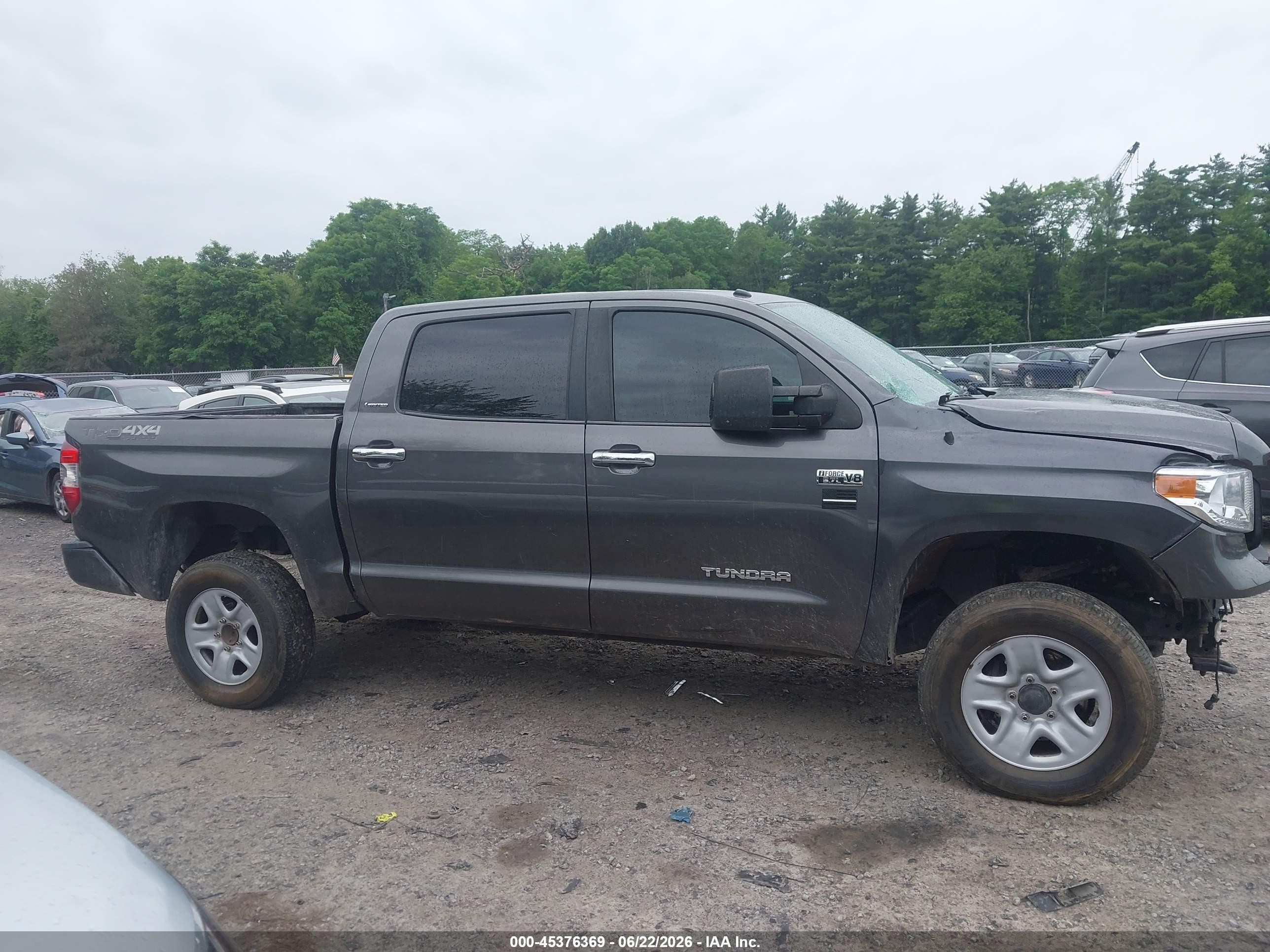 2014 Toyota Tundra Limited 5.7l V8 Серый vin: 5TFHY5F15EX324472