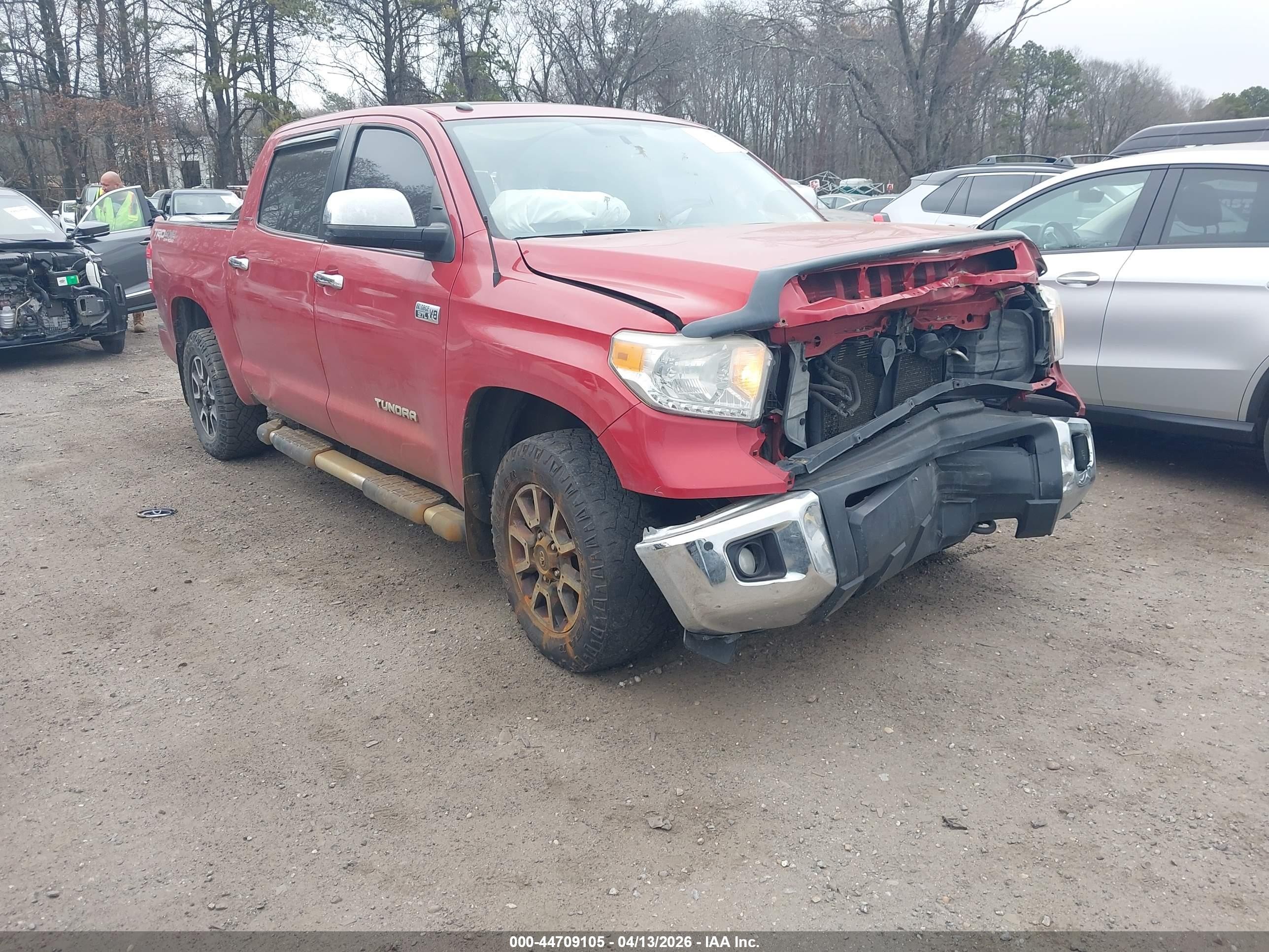 2015 Toyota Tundra Limited 5.7l V8 Maroon vin: 5TFHY5F15FX437906