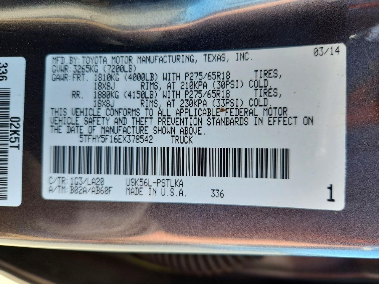 2014 Toyota Tundra Crewmax Limited Gray vin: 5TFHY5F16EX378542