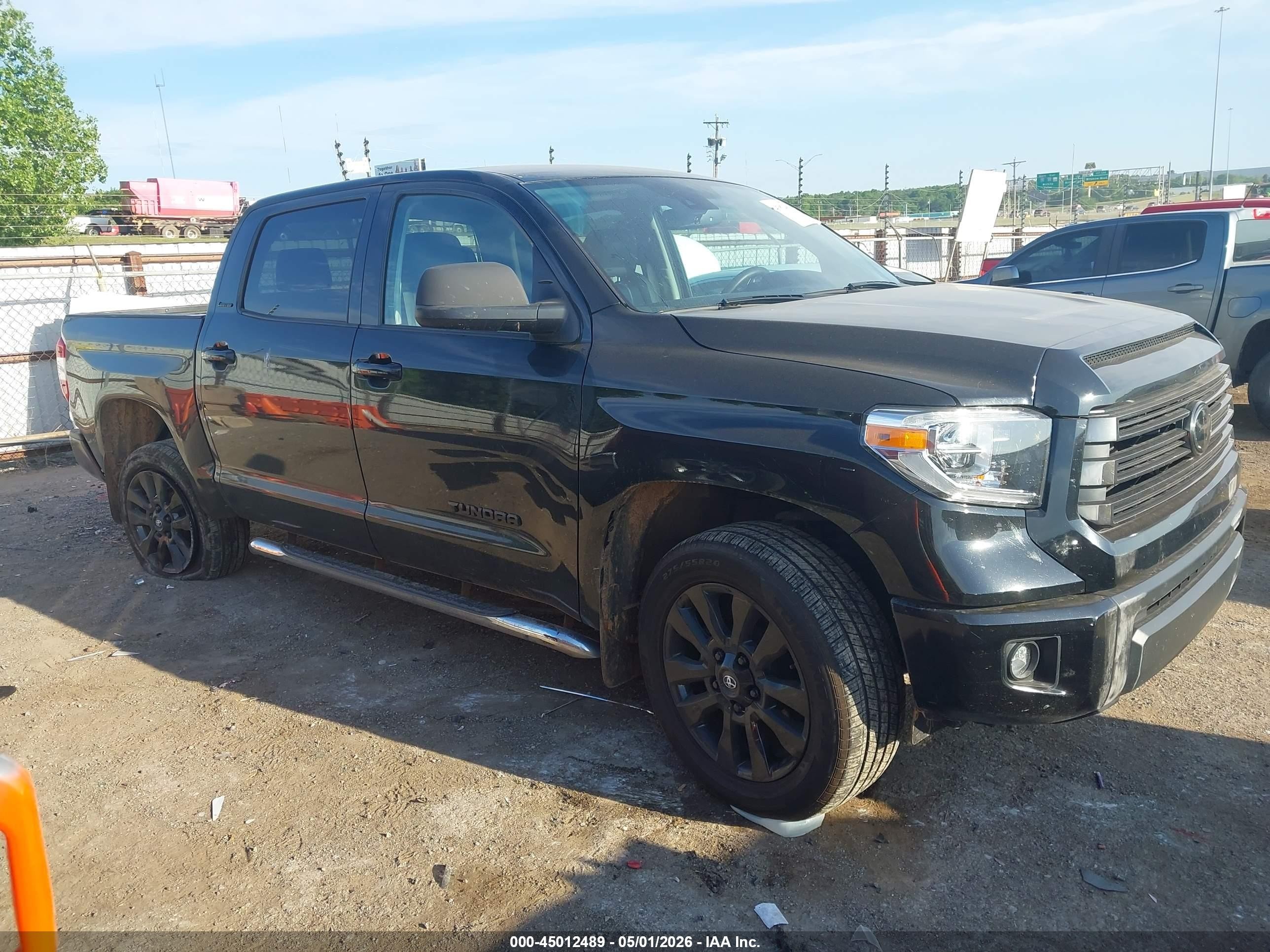 2021 Toyota Tundra Limited Черный vin: 5TFHY5F17MX968733