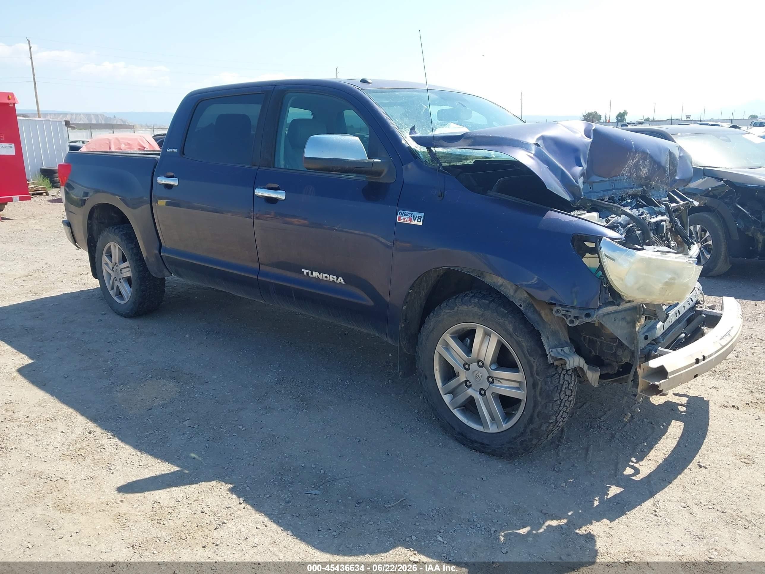 2012 Toyota Tundra Limited 5.7l V8 Blue vin: 5TFHY5F18CX250638