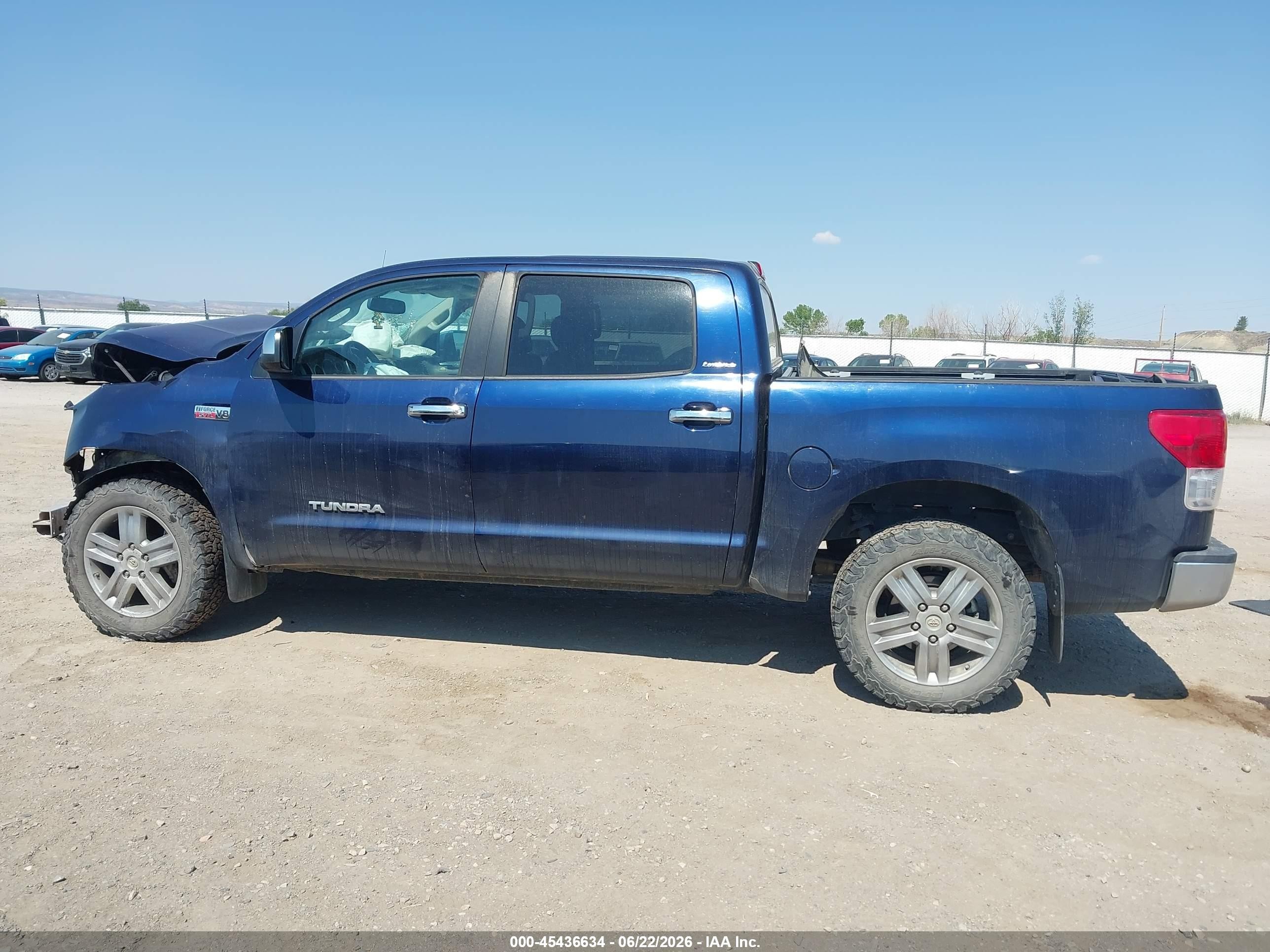 2012 Toyota Tundra Limited 5.7l V8 Blue vin: 5TFHY5F18CX250638