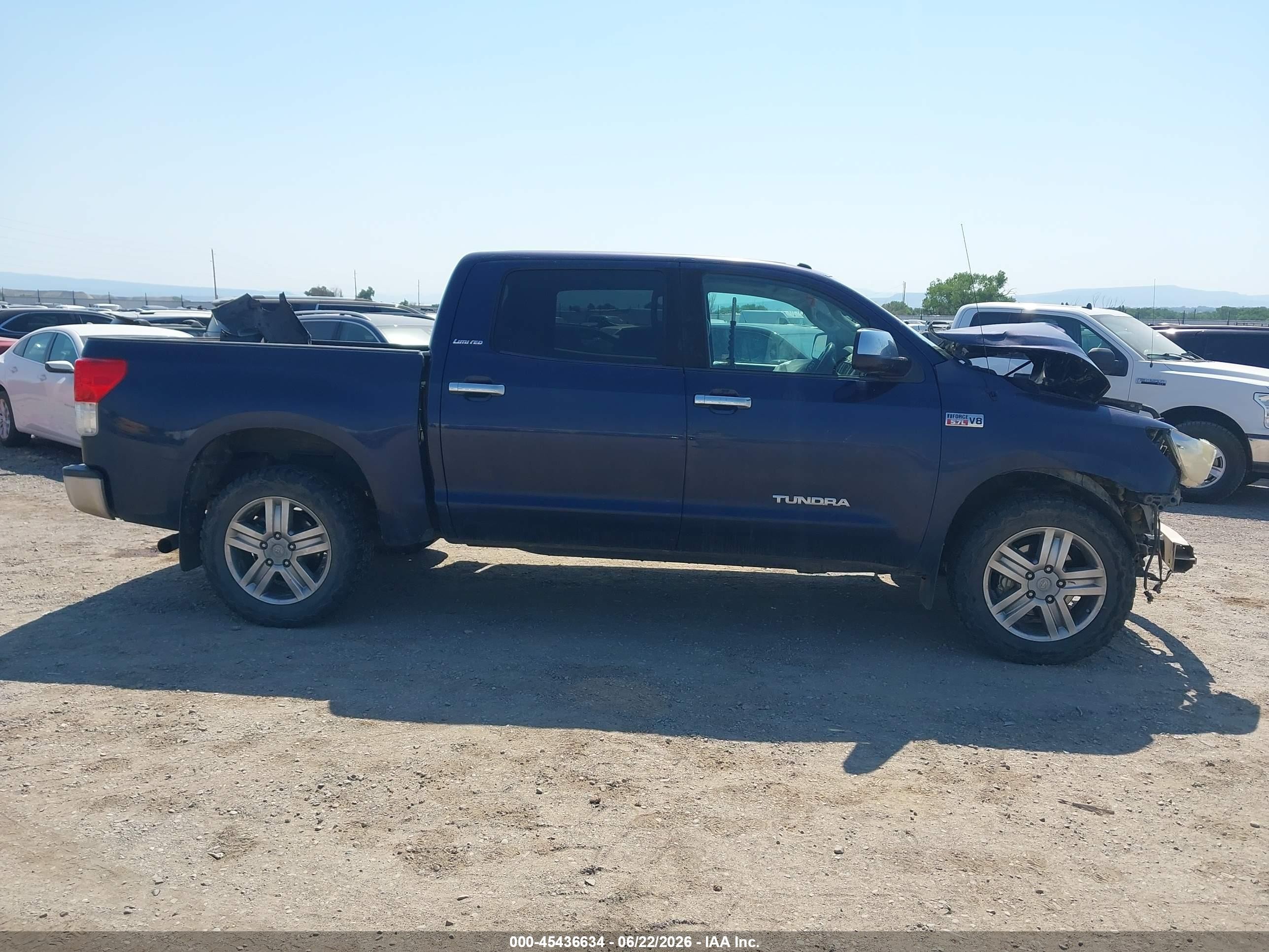 2012 Toyota Tundra Limited 5.7l V8 Blue vin: 5TFHY5F18CX250638