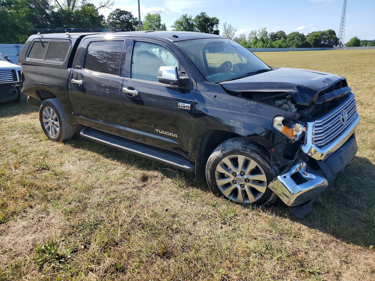 2014 Toyota Tundra Crewmax Limited Black vin: 5TFHY5F18EX367669