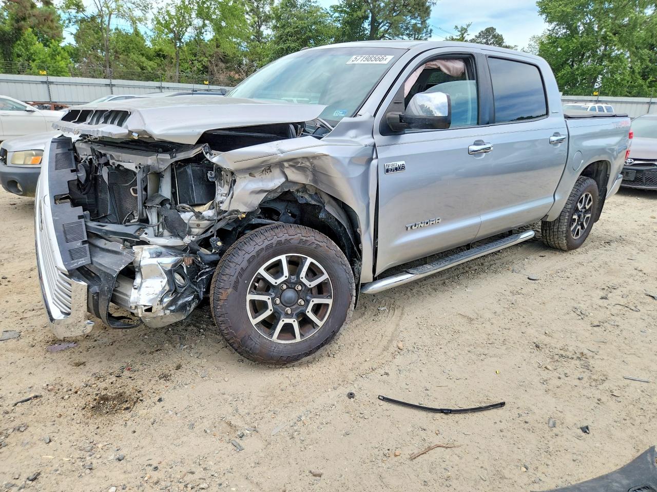 2014 Toyota Tundra Crewmax Limited Silver vin: 5TFHY5F19EX374680
