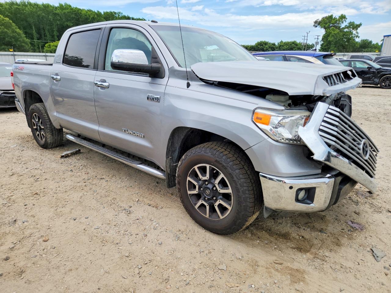 2014 Toyota Tundra Crewmax Limited Silver vin: 5TFHY5F19EX374680