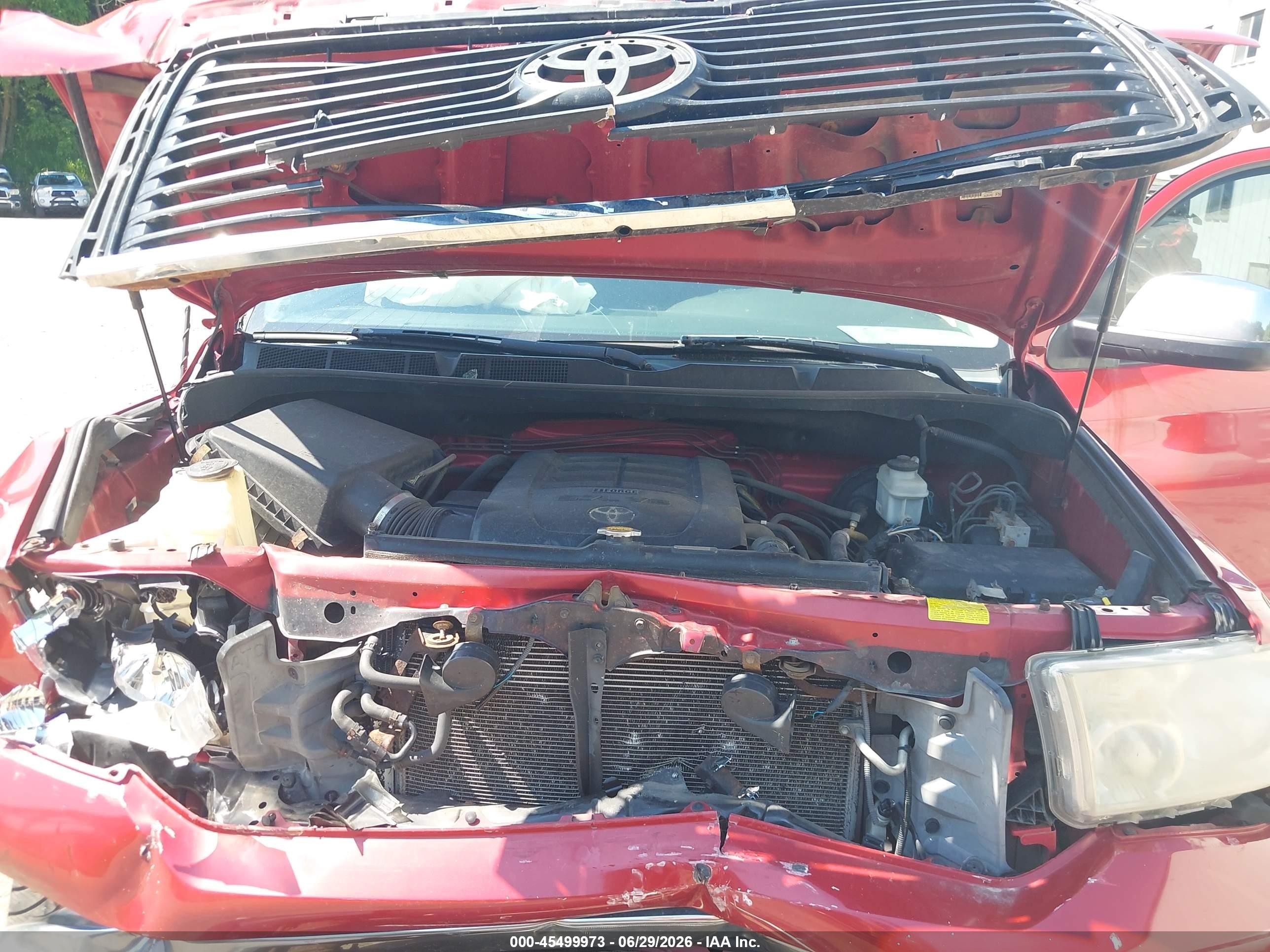 2011 Toyota Tundra Limited 5.7l V8 Red vin: 5TFHY5F1XBX201679
