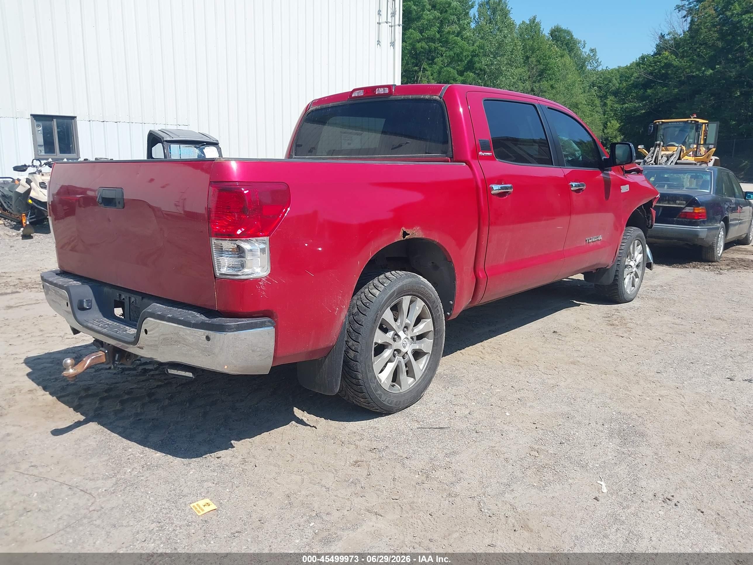 2011 Toyota Tundra Limited 5.7l V8 Red vin: 5TFHY5F1XBX201679