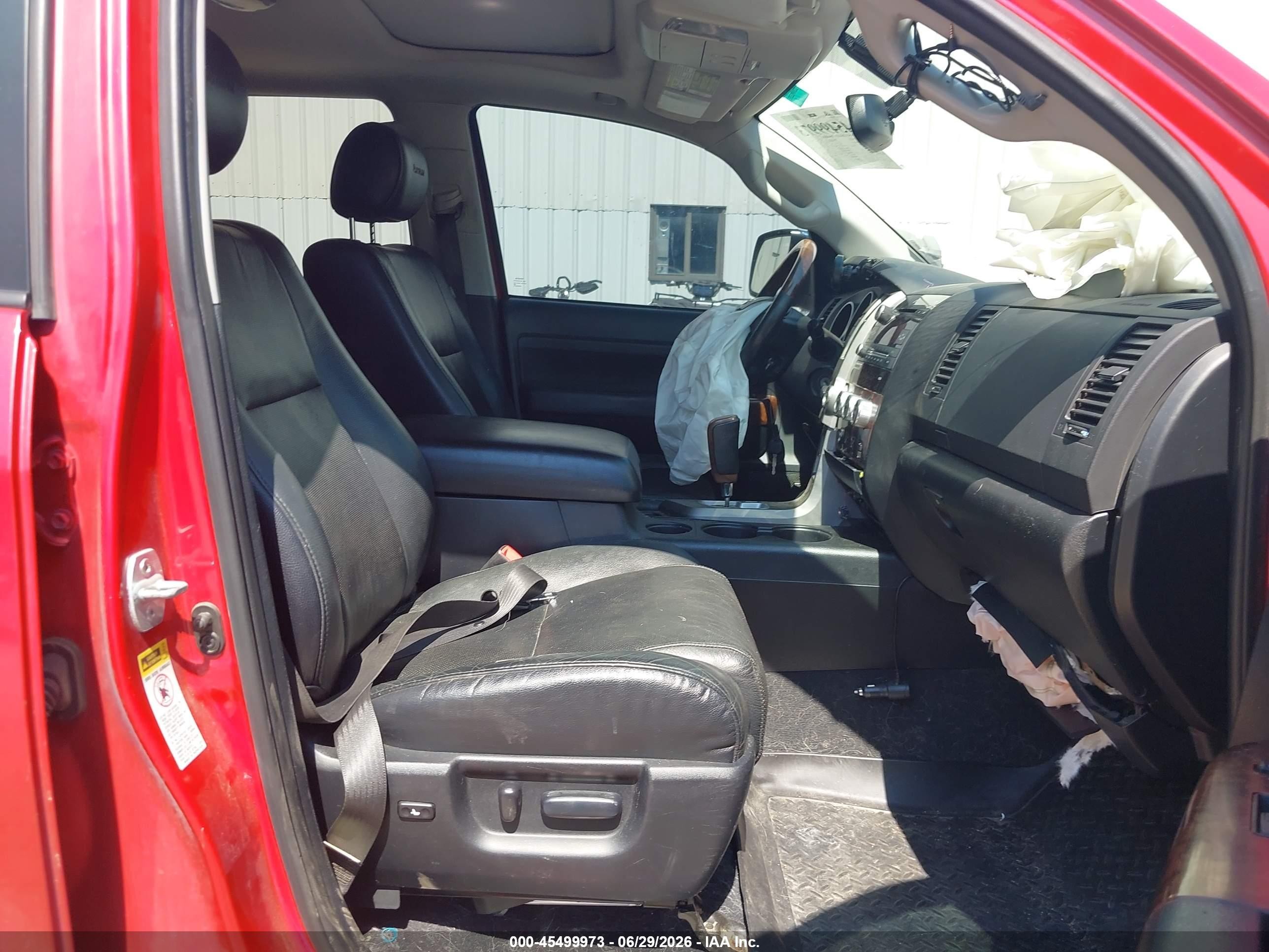 2011 Toyota Tundra Limited 5.7l V8 Red vin: 5TFHY5F1XBX201679
